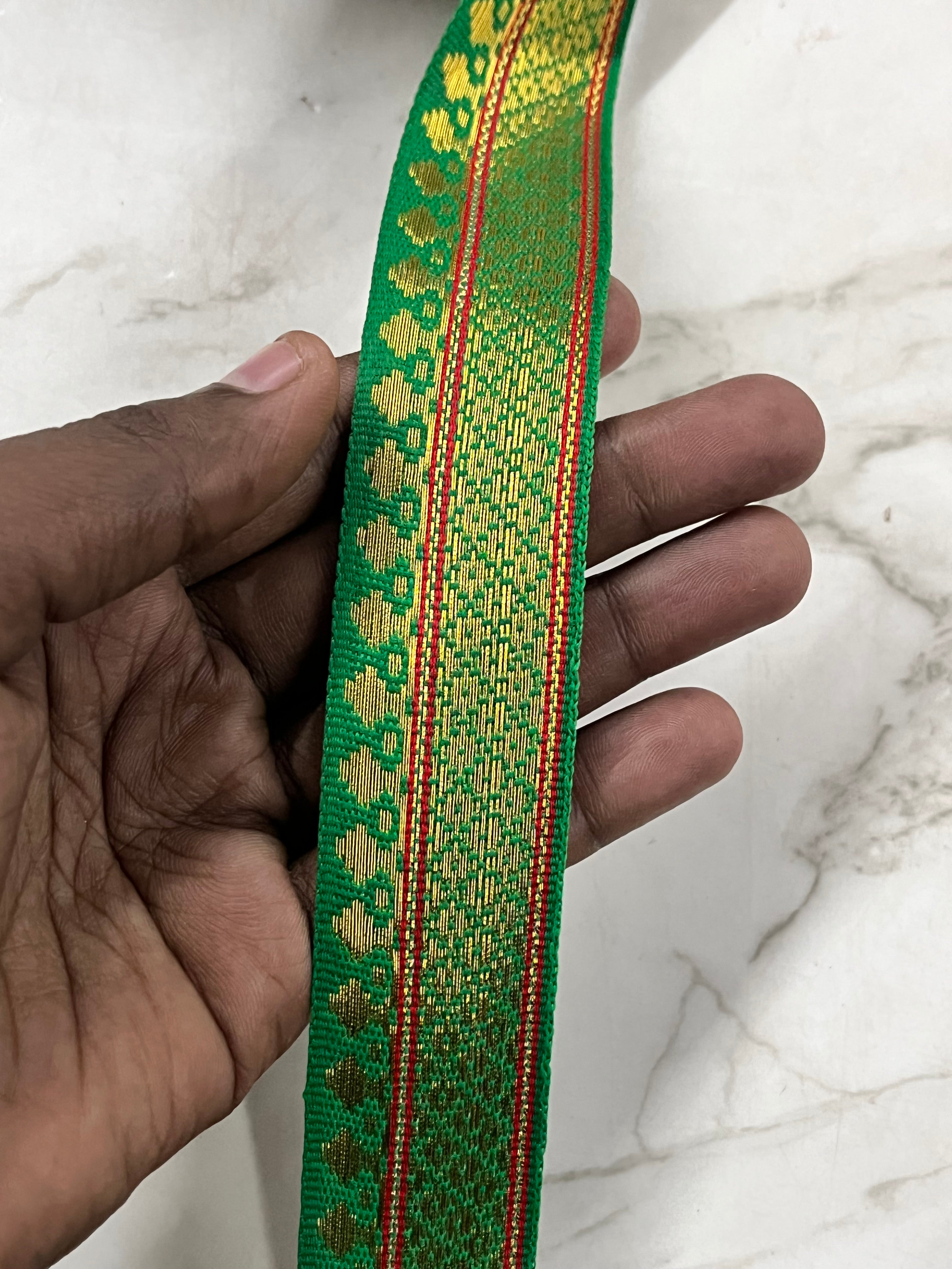 Pattu lace-1 meter pack assorted colours-1pack