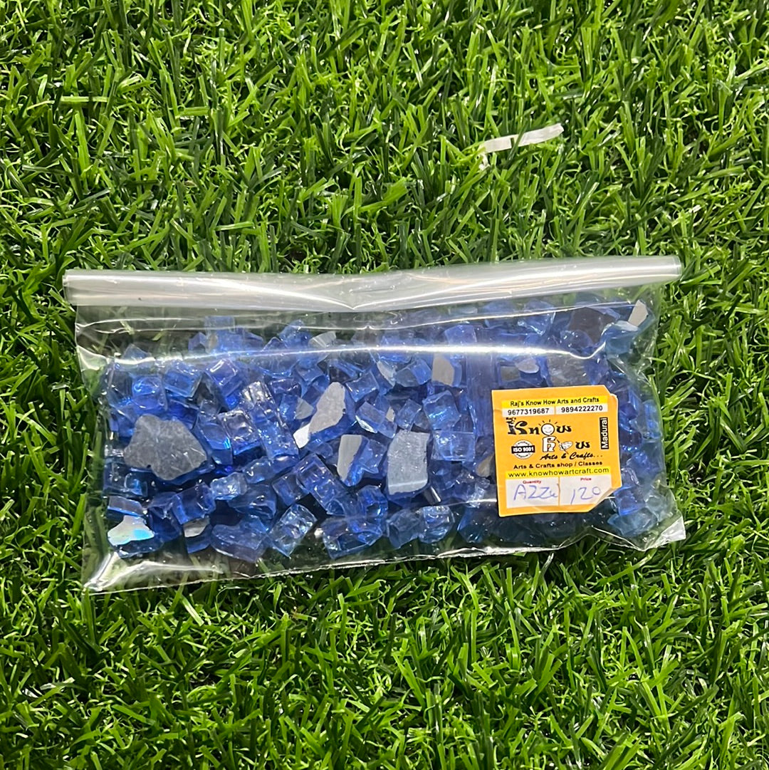 Cobalt blue glass stones 50g pack