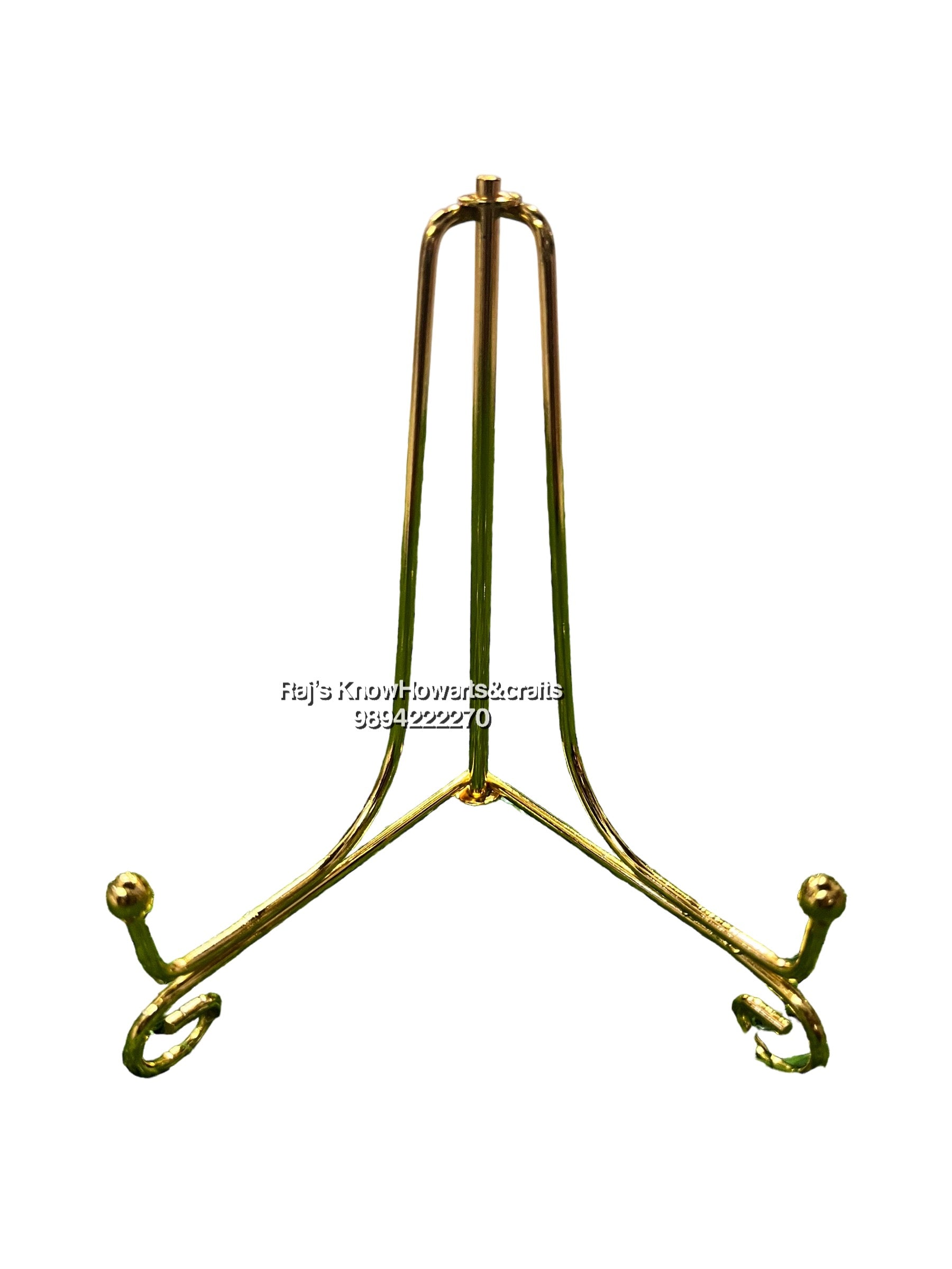 Gold metal easel stand - large size