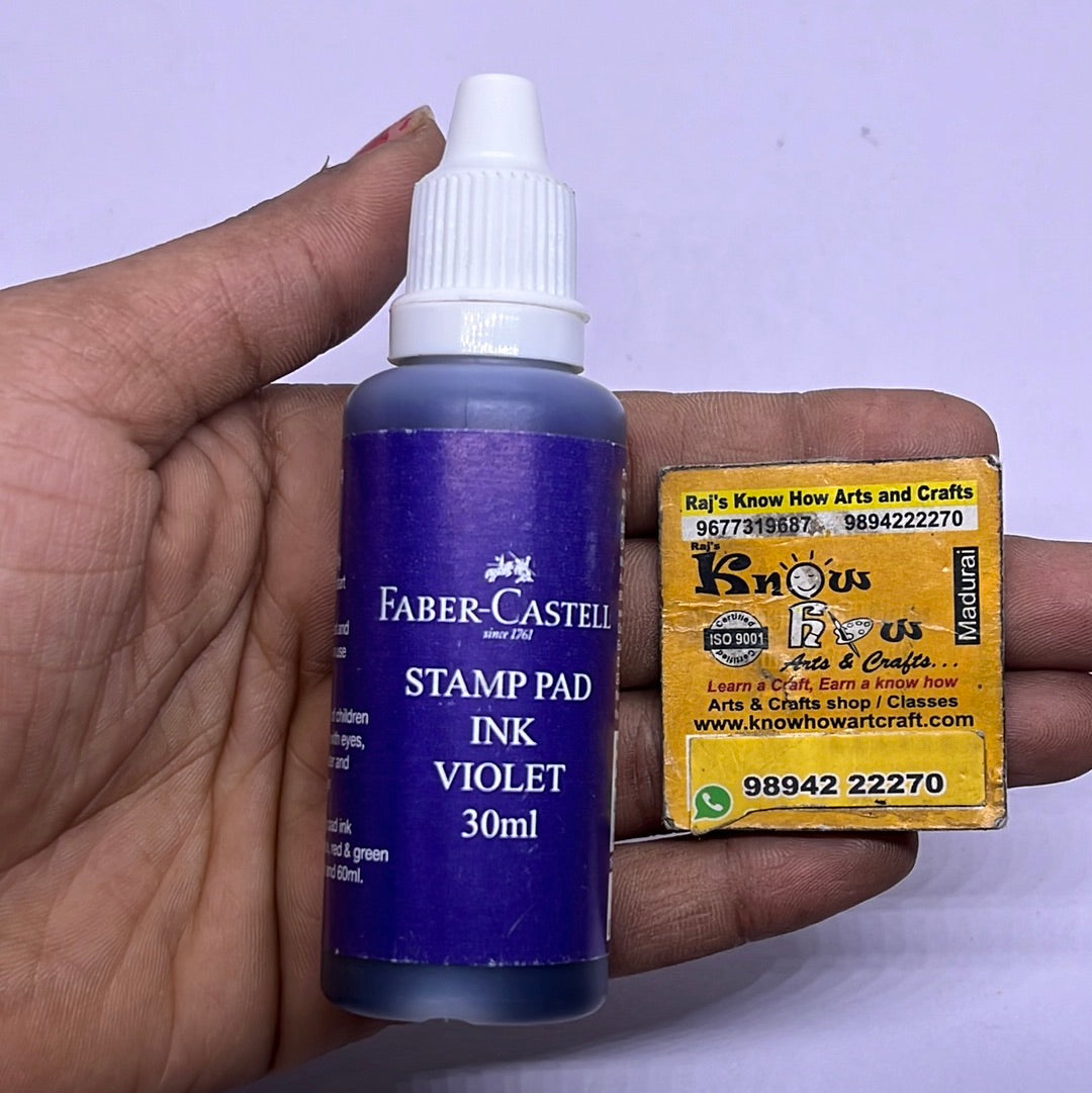 Stam Ink Color Faber castell stamp pad ink - Violet 30ml – KnowHowArtCraft