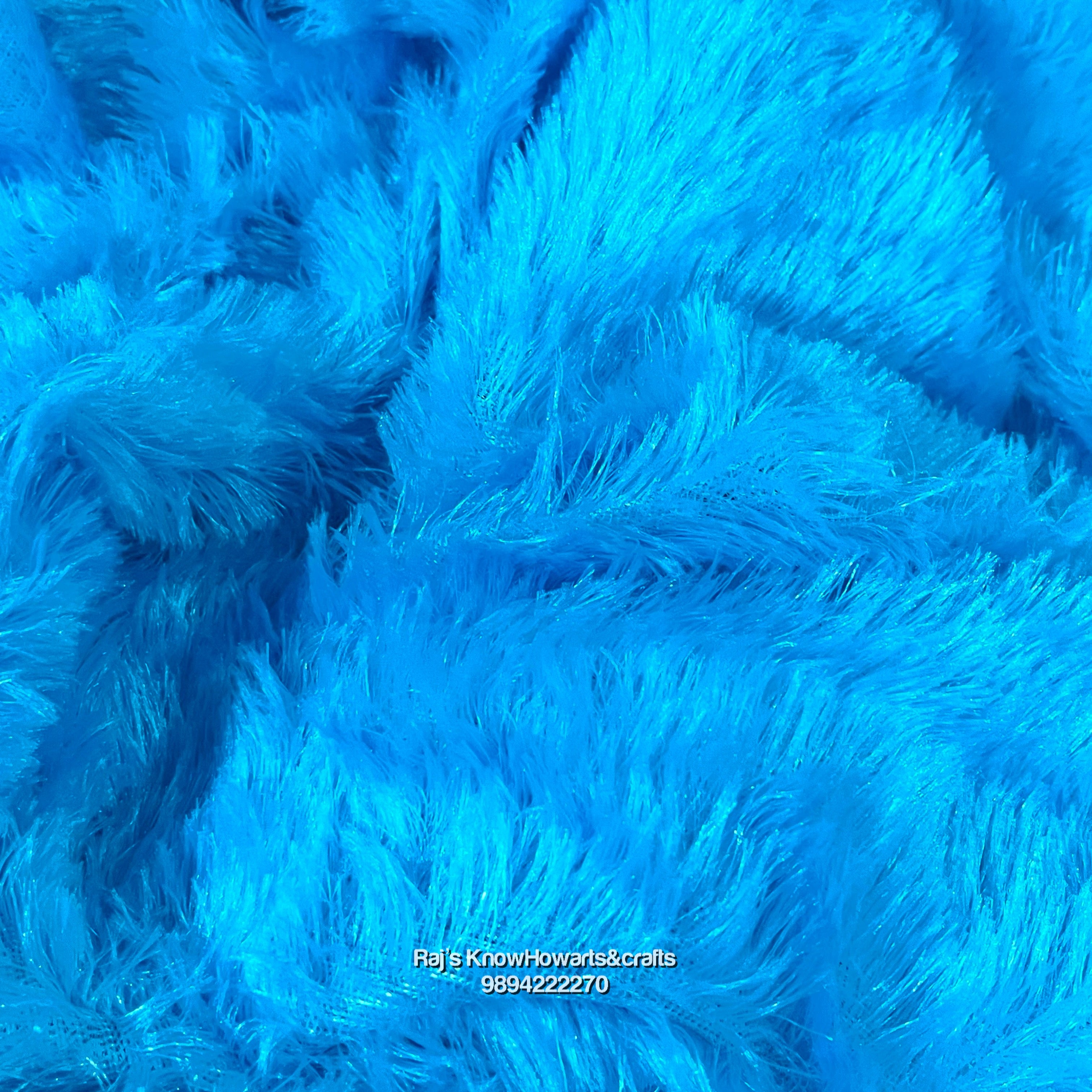 Blue fur cloth - 1 meter