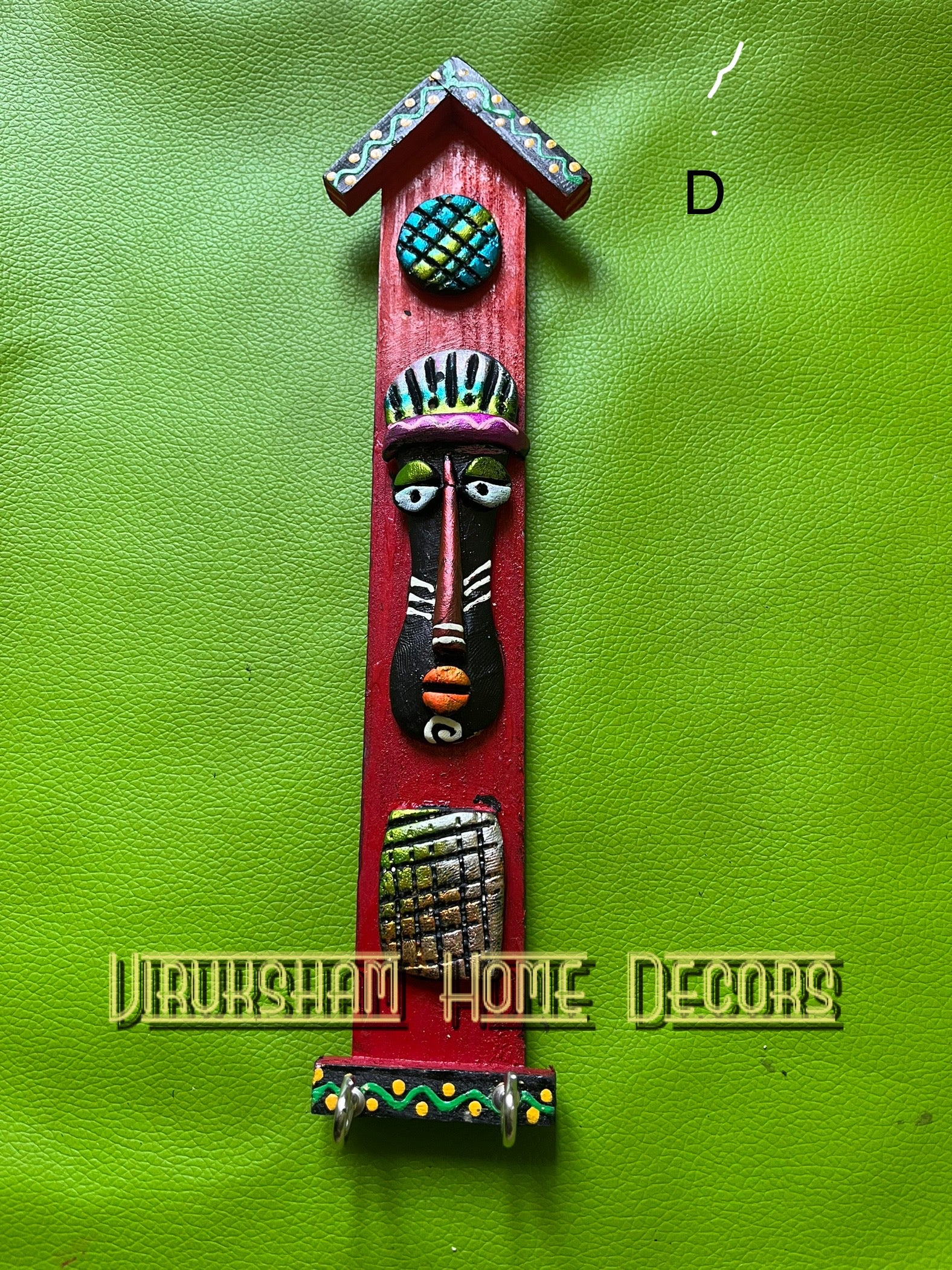 Tribal Keyring Holder Art WSKH 506 approximately 2*8 inches - D