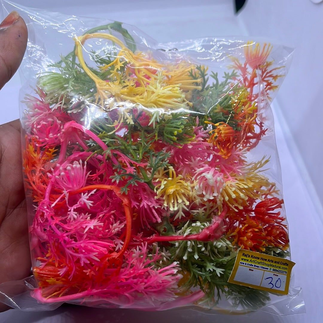 Artificial plastic flower filler for multicolour flower decoration - 25g