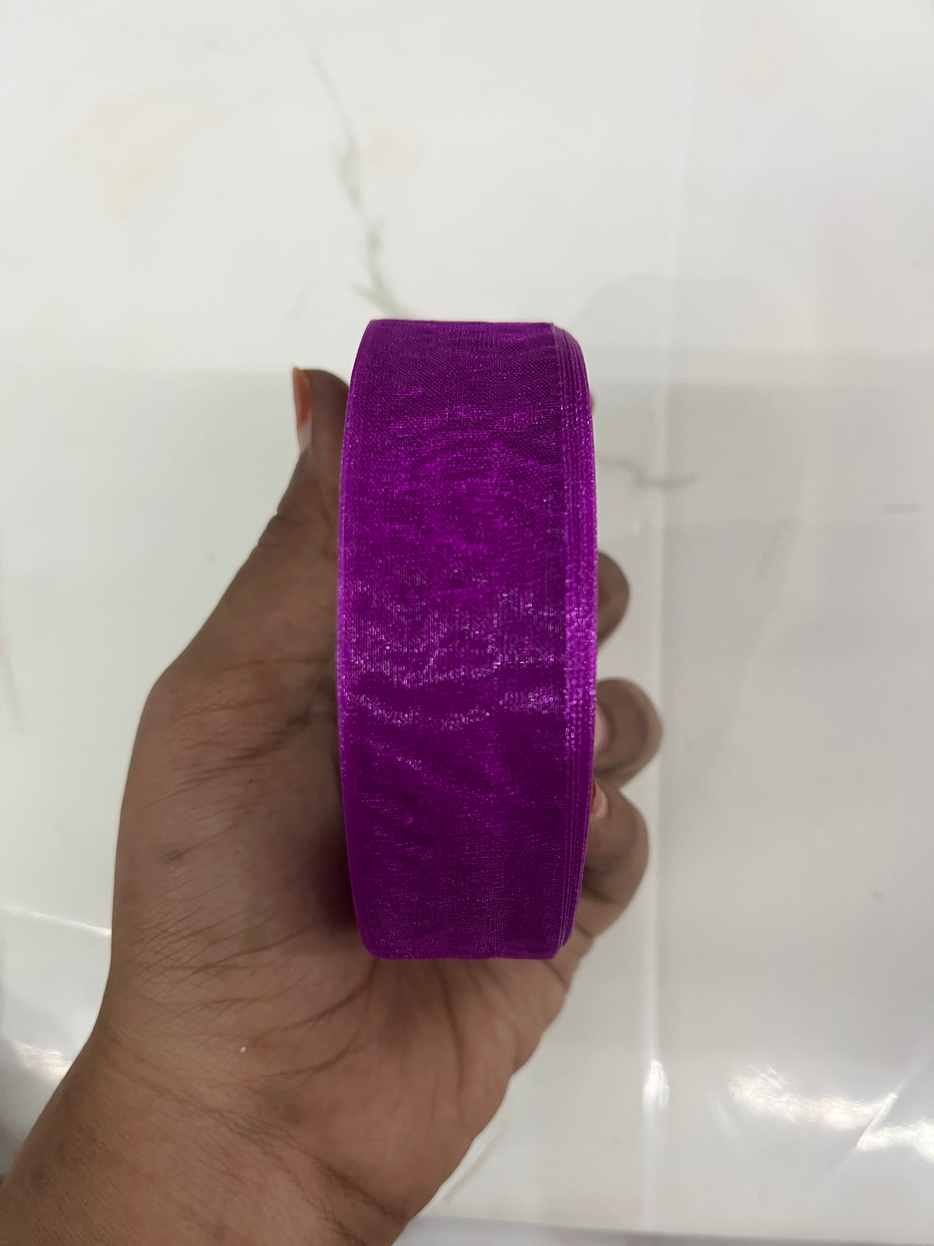 Lavender  organza ribbon 1 inch
