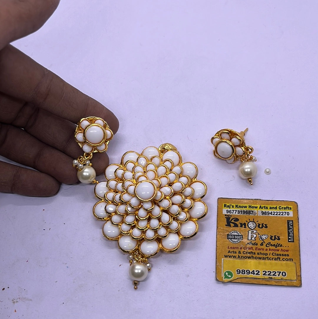 White  plated pendant jewelry making