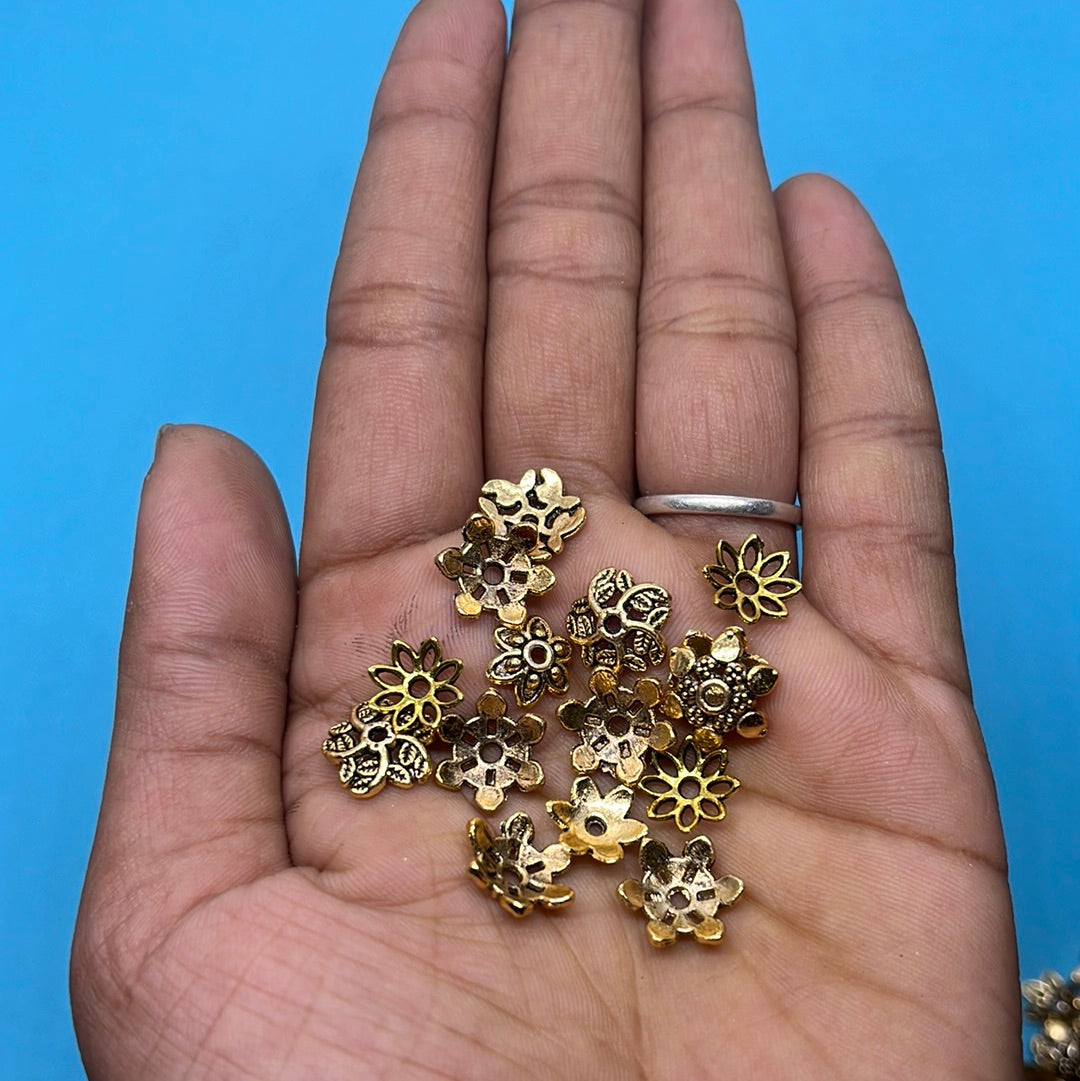 Gold metal  spacer beads more than 25pc