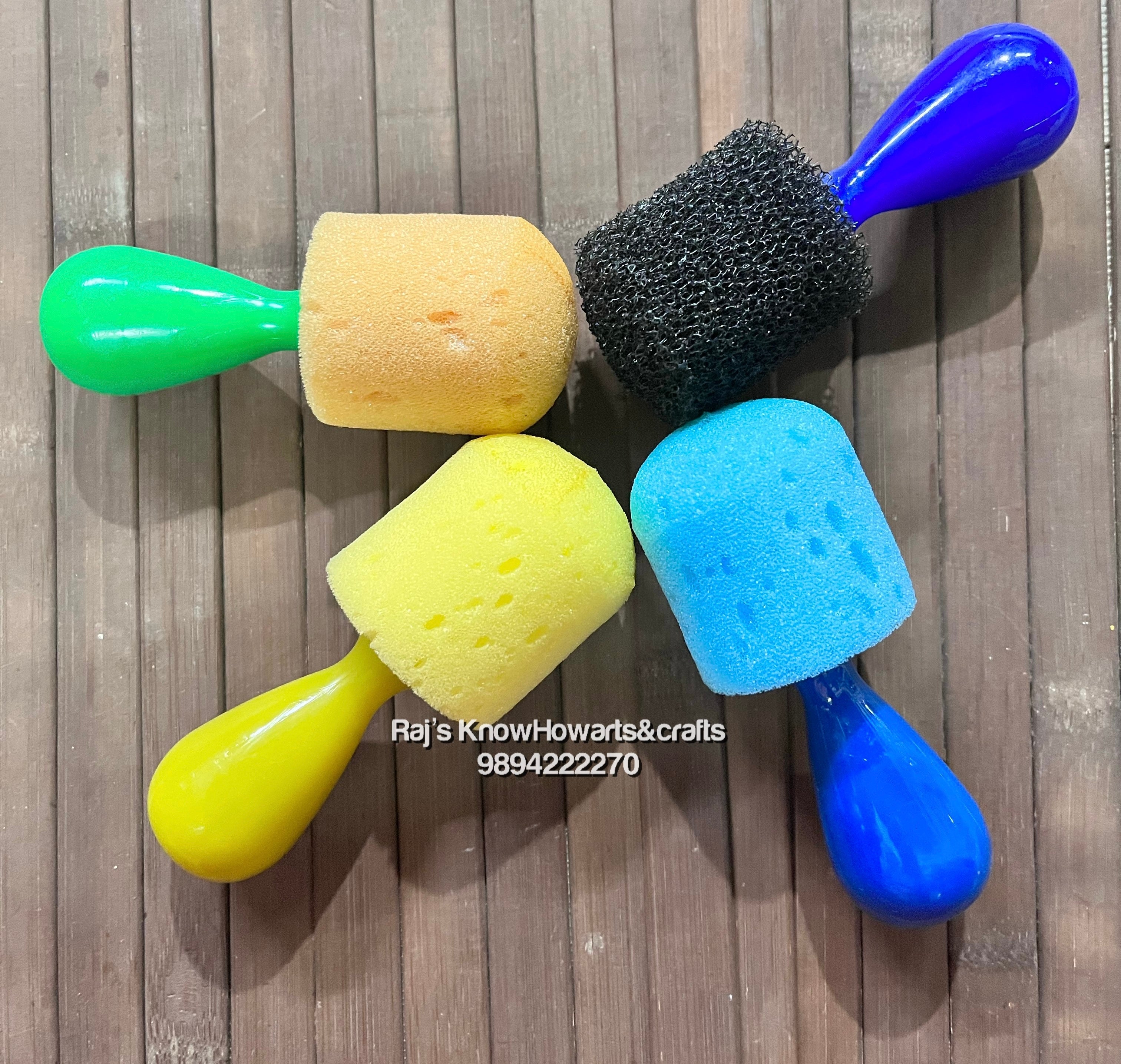 Dapping texture sponge brush set of 4