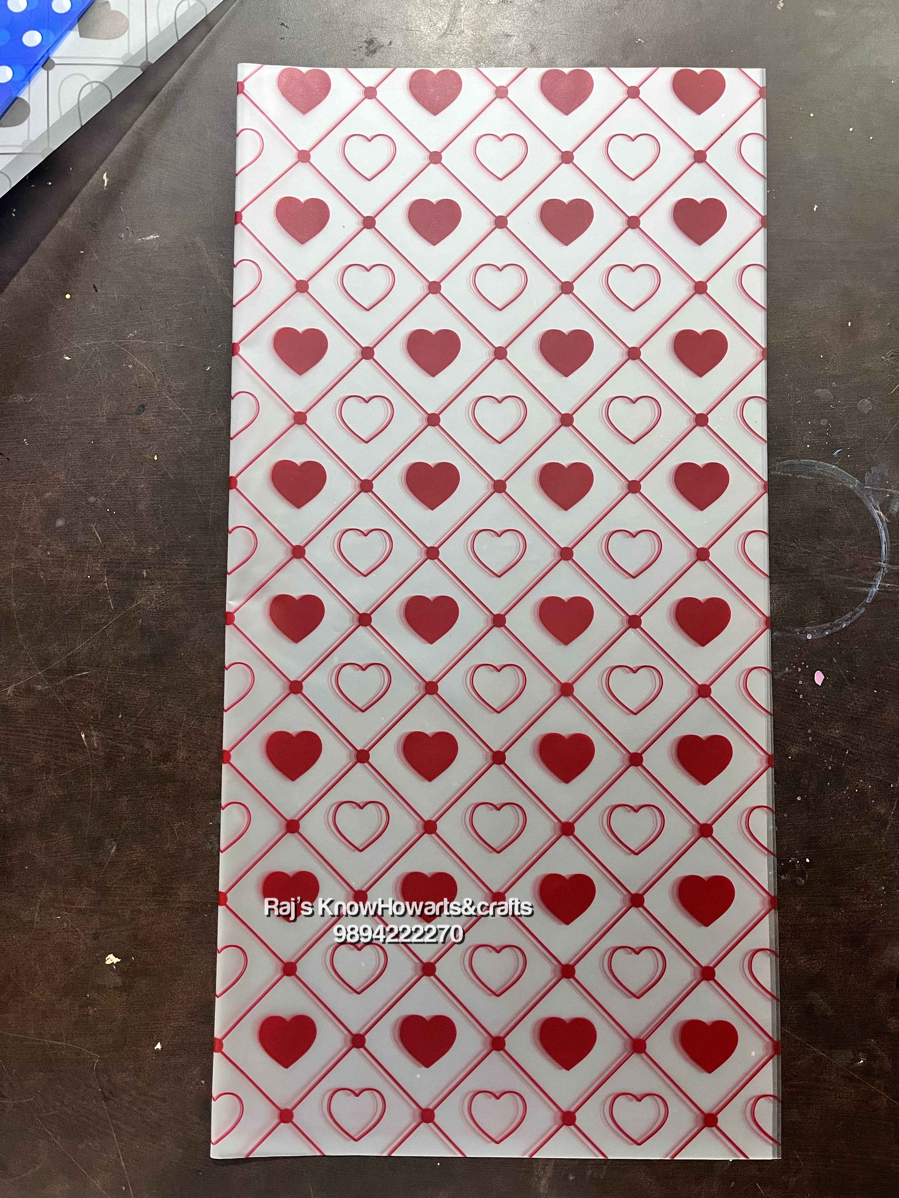 Red heart Gift Paper 20 sheet pack