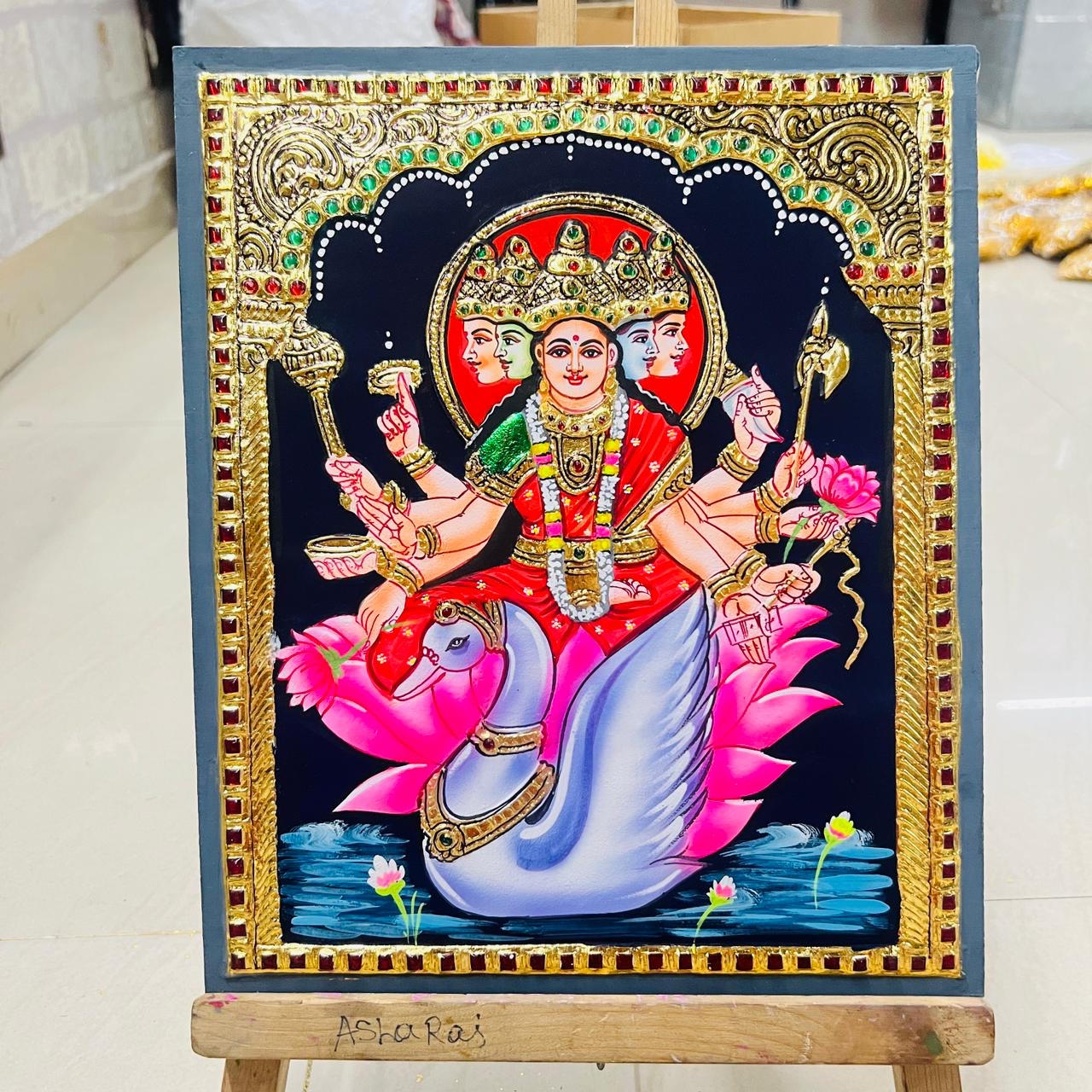Gayathri devi Tanjore painting 10x12(15days delivery form payment date)1pack