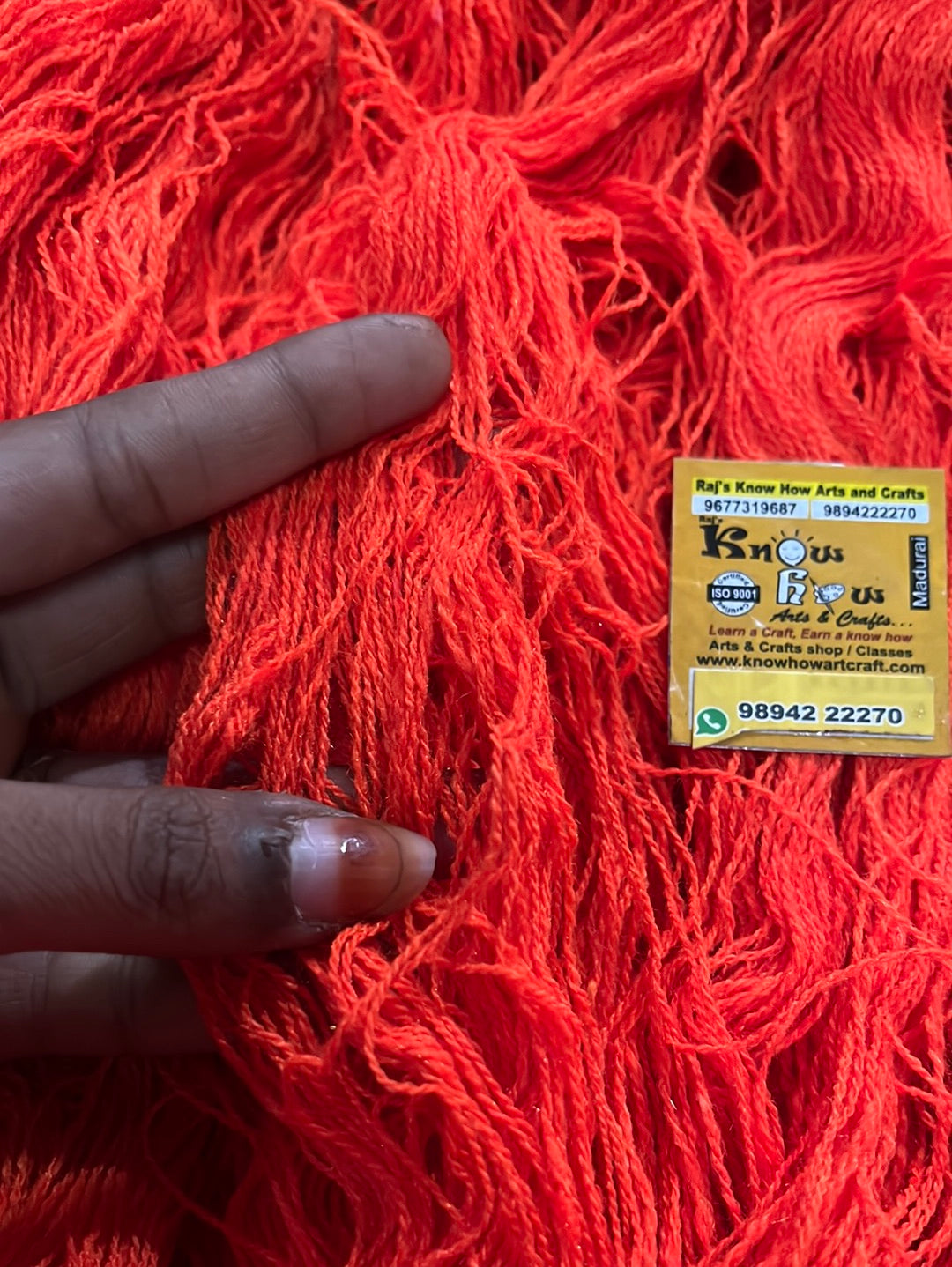 Orange Woolen thread 200g