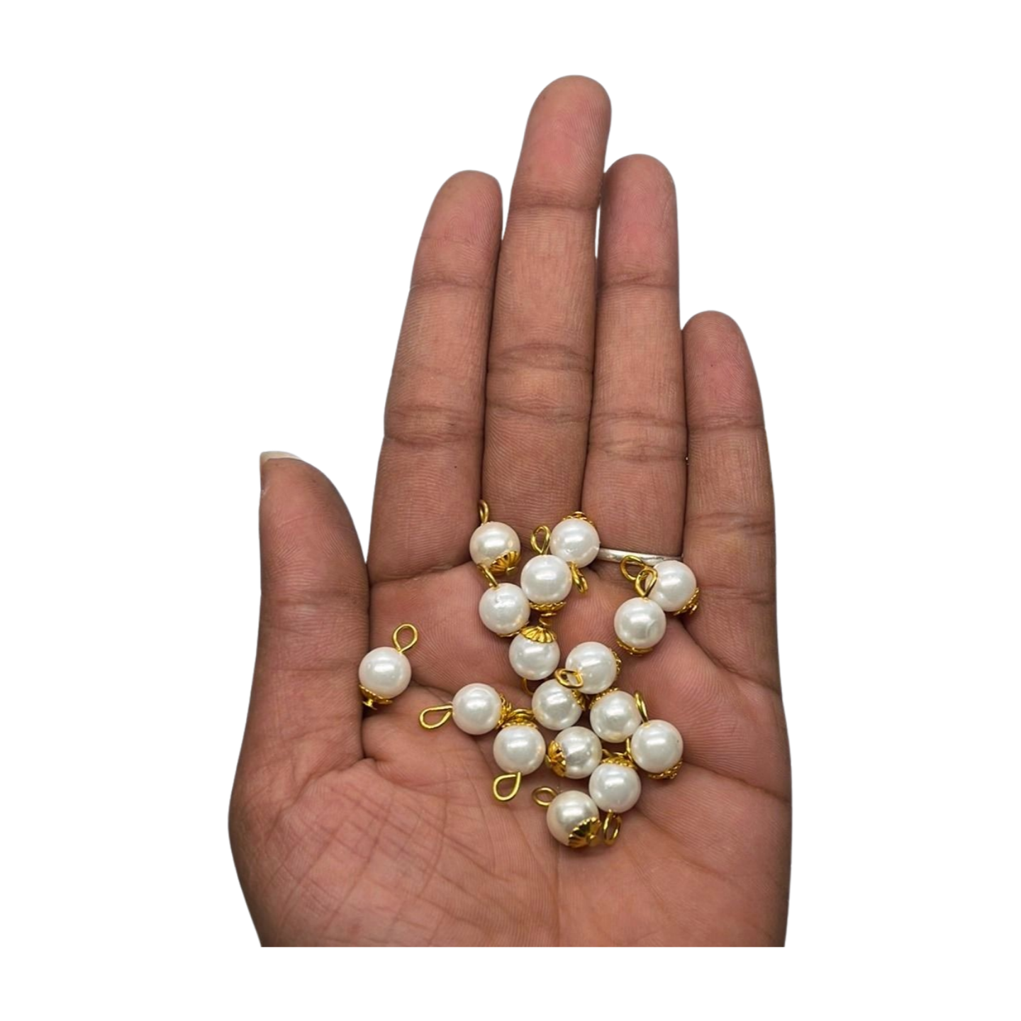 Acrylic white pearl beads Artificial jewelry making 10 piece