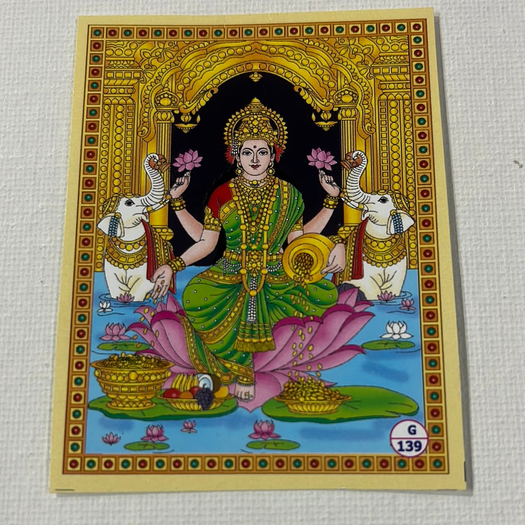 Gajalakshmi Tanjore Reverse Fibre Glass Painting