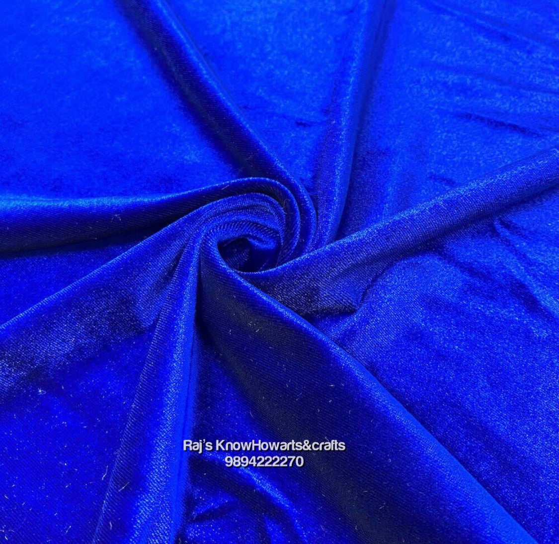 velvet cloth Royal blue - 1 meter