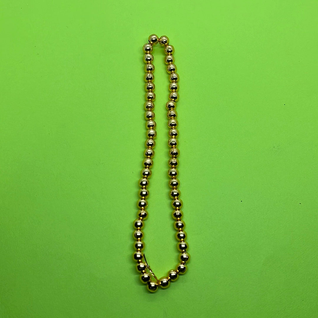 5mm Brass faceted small Round Golden Beads