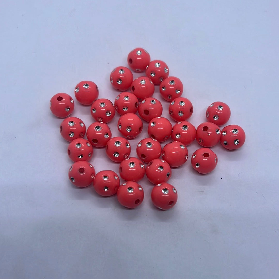 stone Acrylic color beads -50g 9