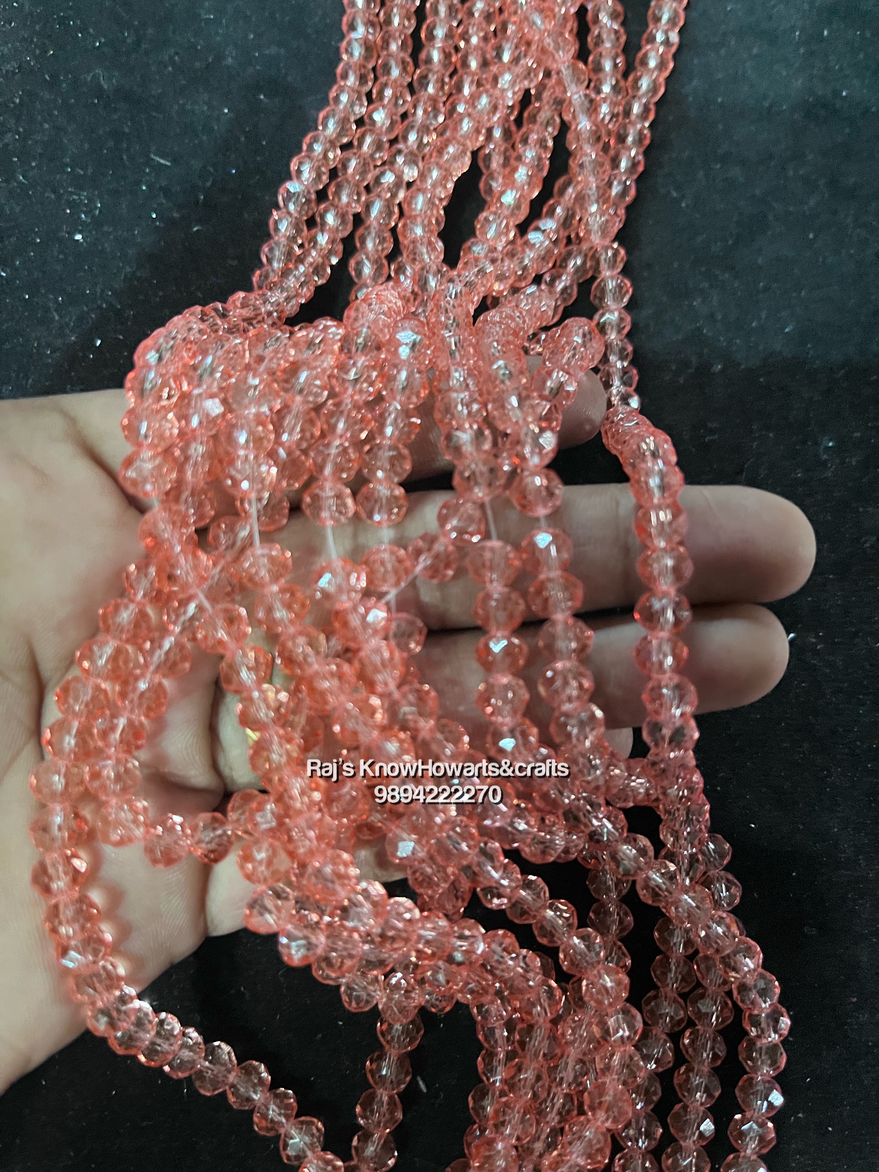 Crystal beads 6mm - 1 line