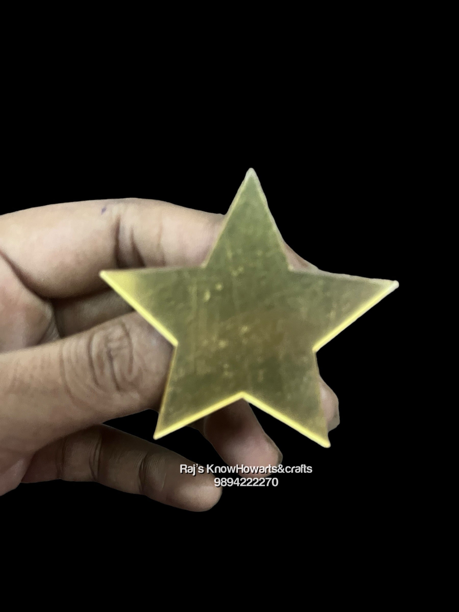 Gold Acrylic 2”-  star