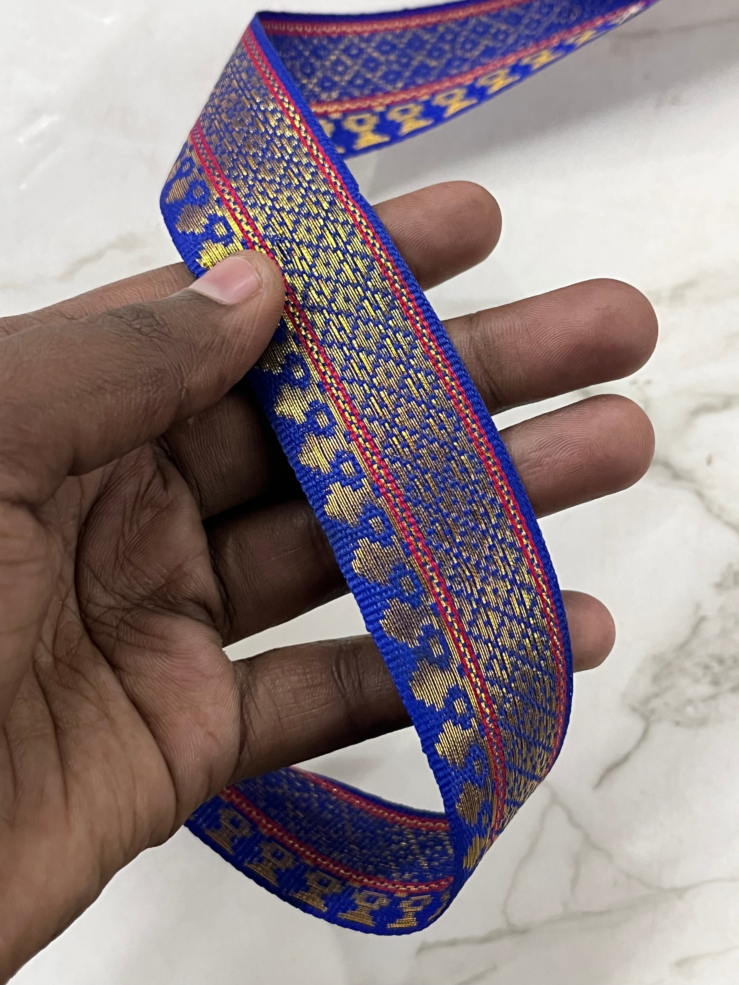 Pattu lace-1 meter pack assorted colours-1pack