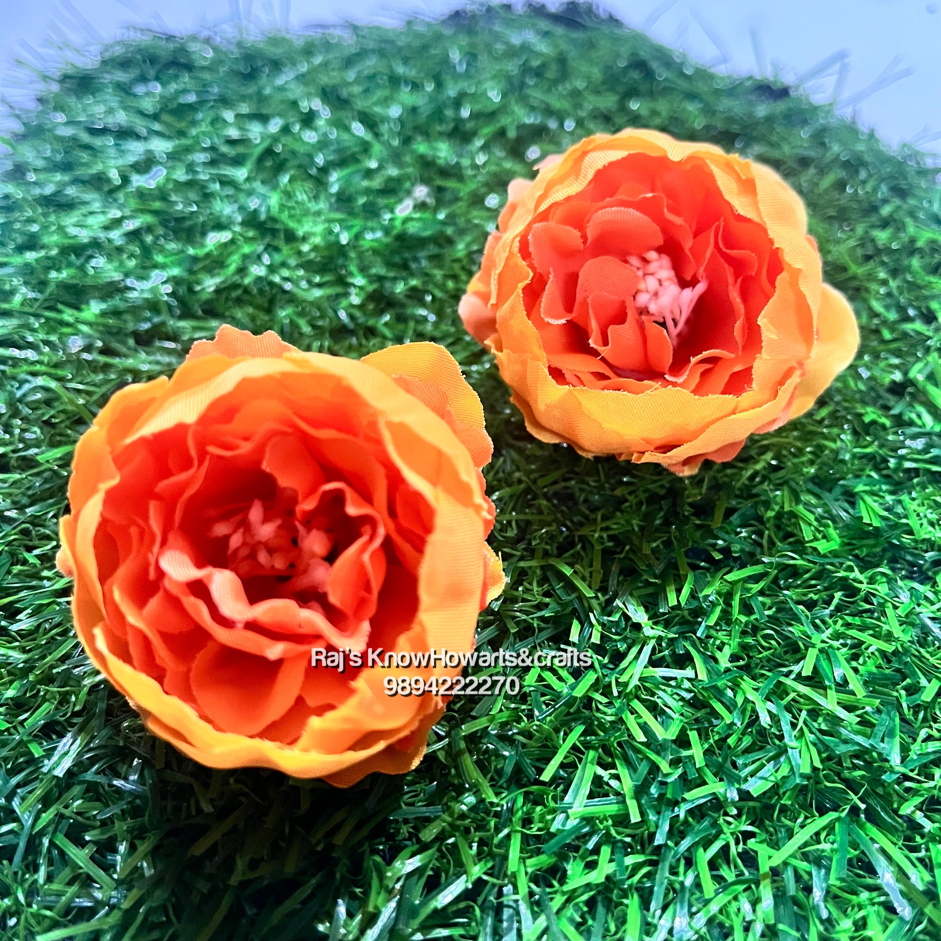 Large Peonies Orange  - 10 pc in a pack