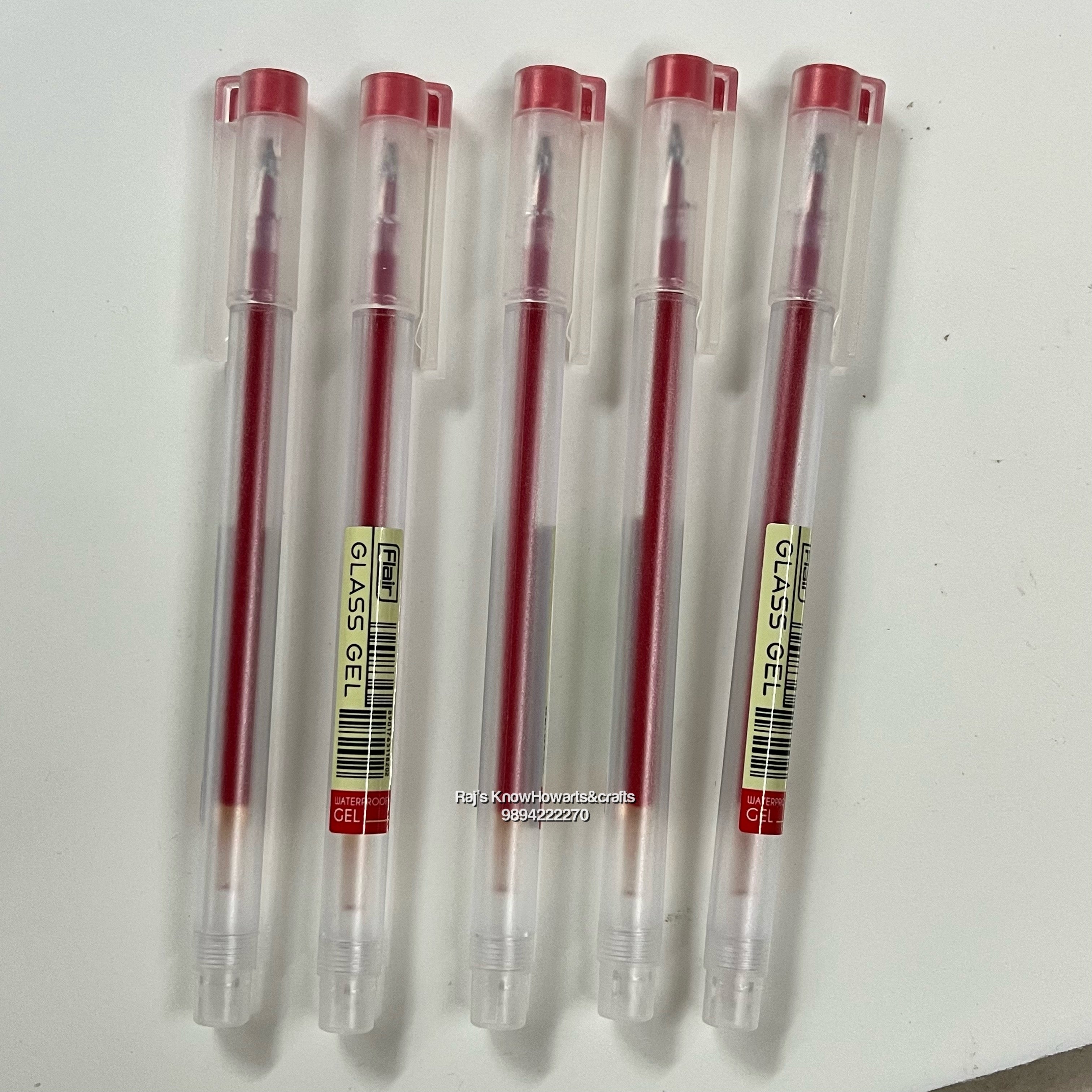 FLAIR GLASS GEL RED
Pen - 5 pc