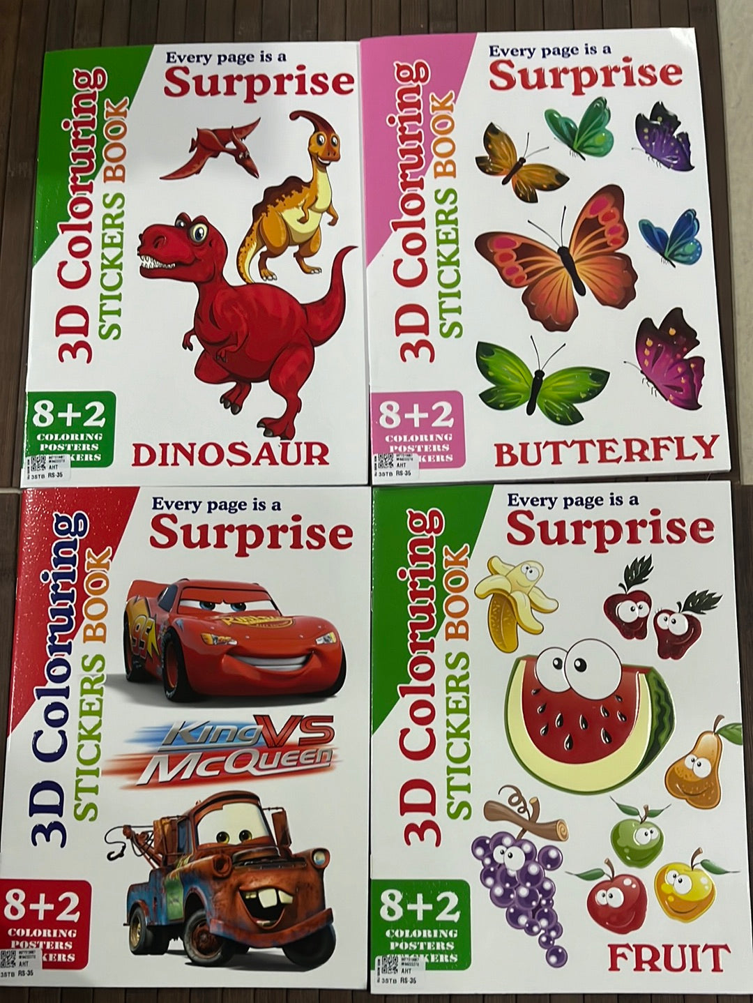 3D colouring sticker book assorted any 3 design