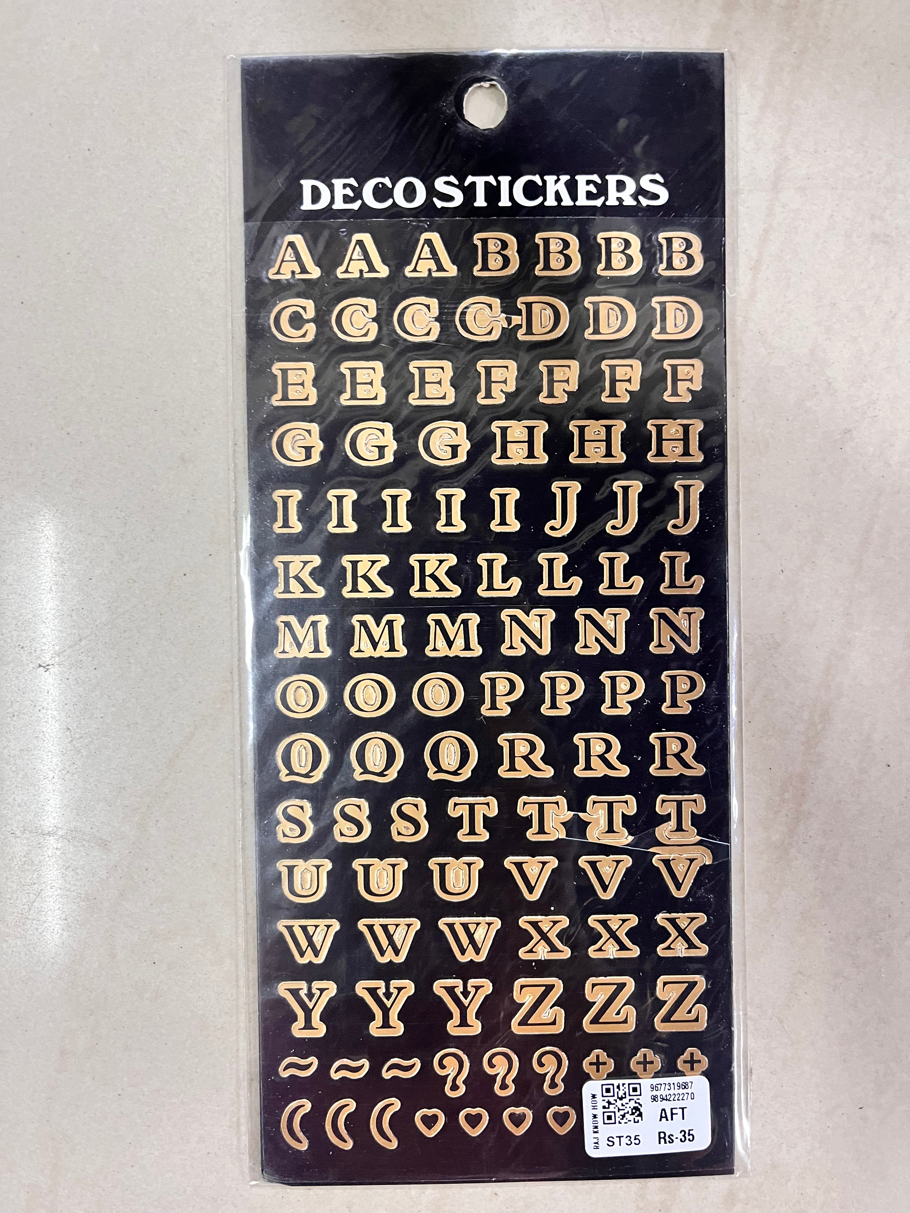 Gold Alphabet Sticker