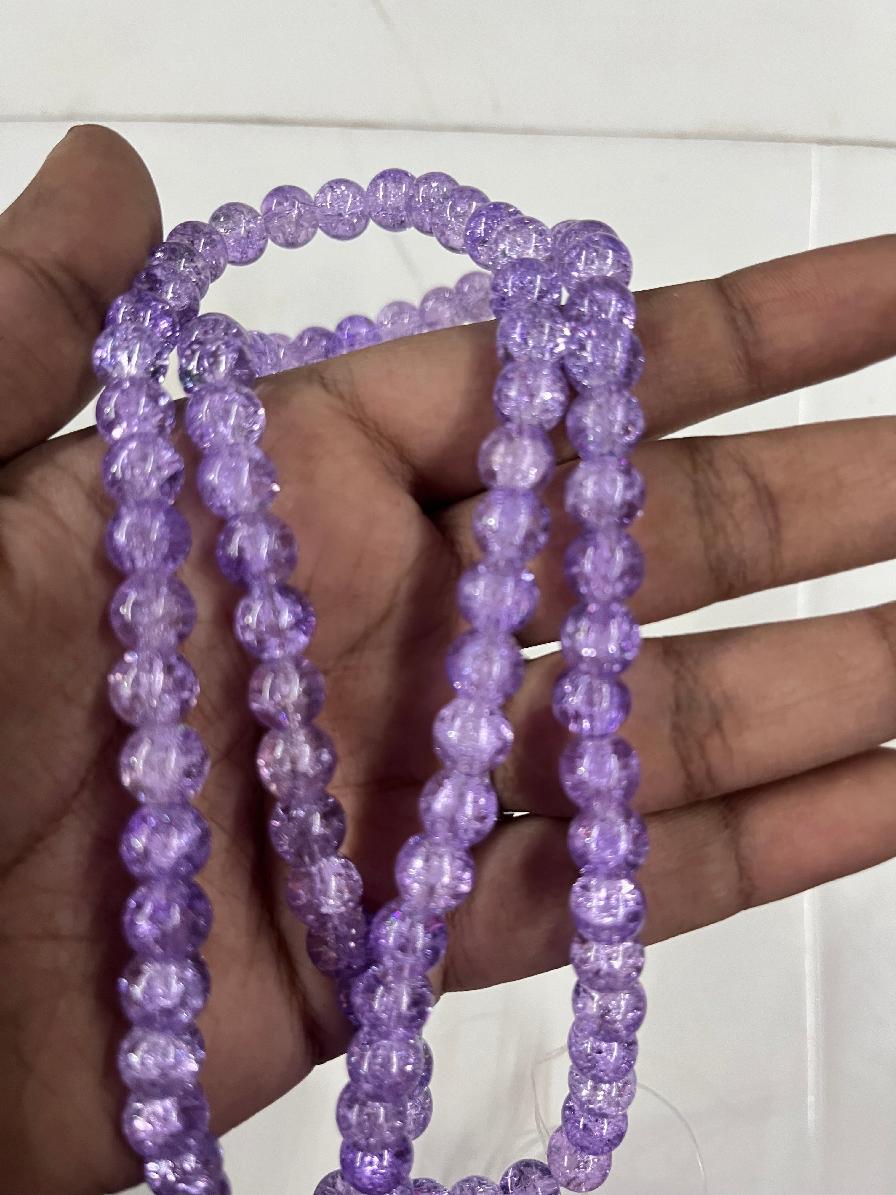 Crackle beads one line-9