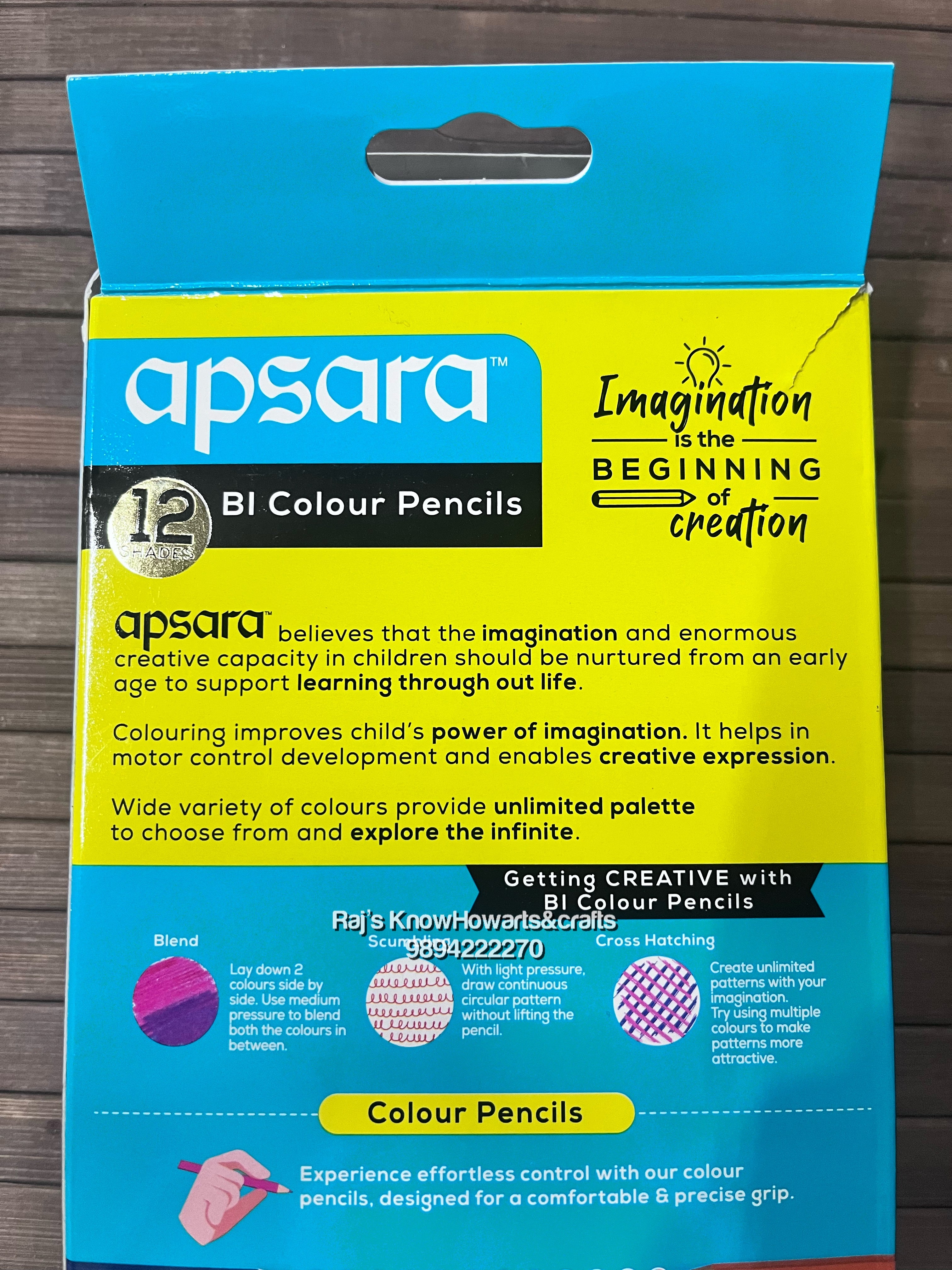 Apsara 12shades Bi colour pencils