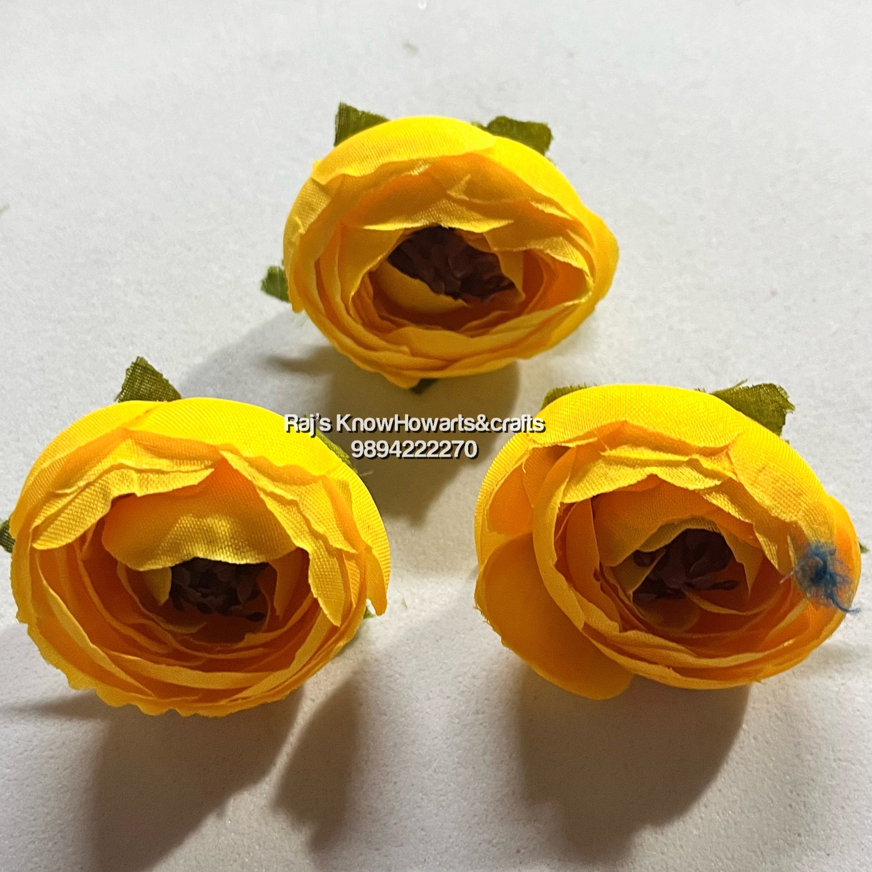 Medium Peonies Yellow- 10 pc in a pack