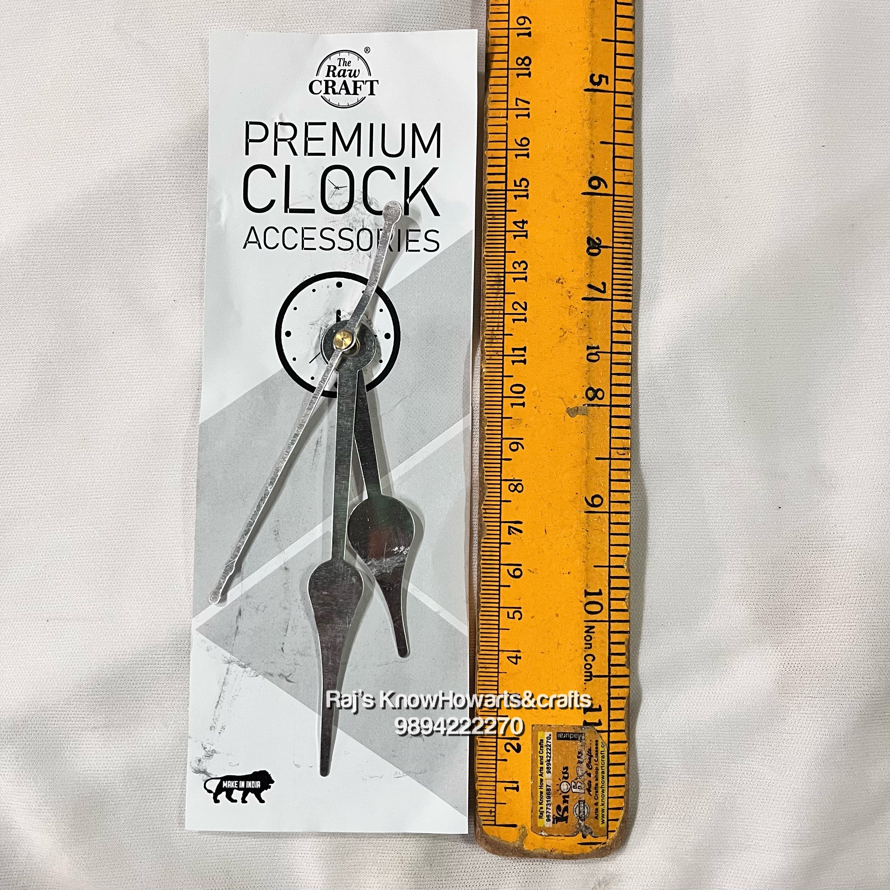 Premium Clock Handles silver - 1 pc