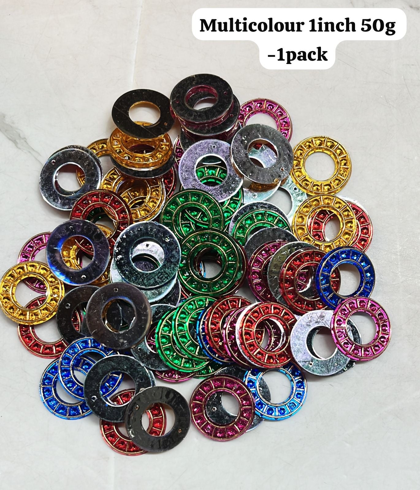 Rakhi kundan 50g-1pack assorted