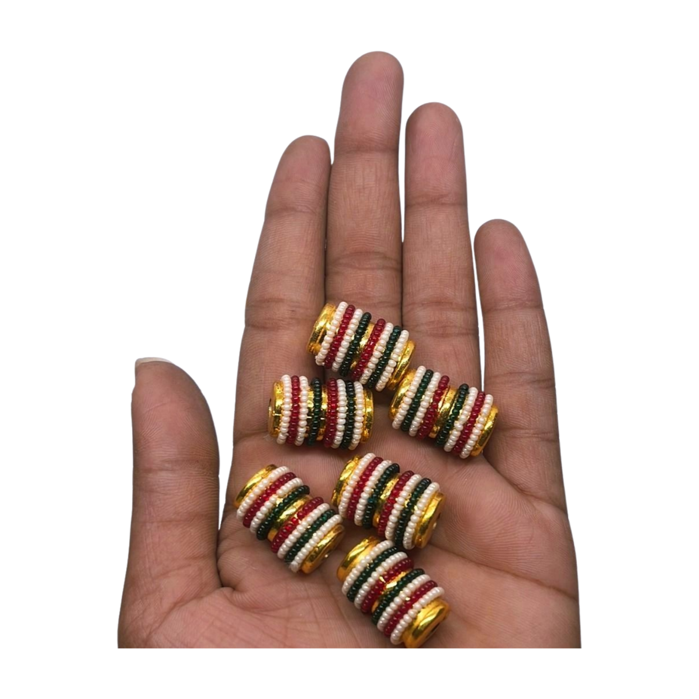 Artificial jewelry making accessories metal gold balls 5 piece