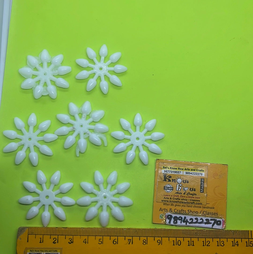 Acrylic plastic Artificial jasmine beads for jewelry making 100g in a pack