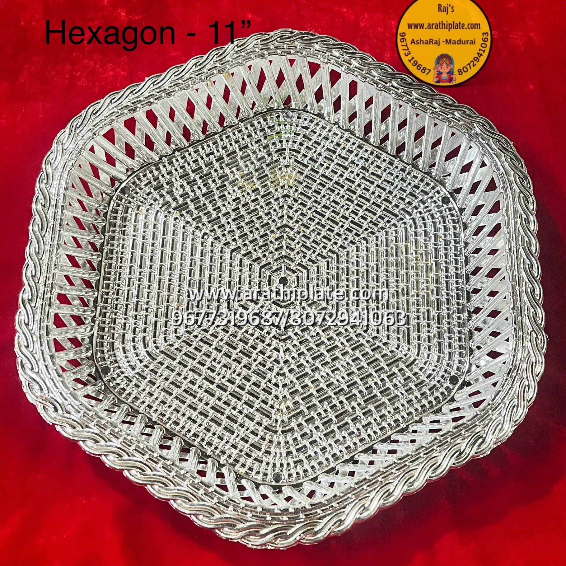 Hexagon 11 inch  H11 -10 plates