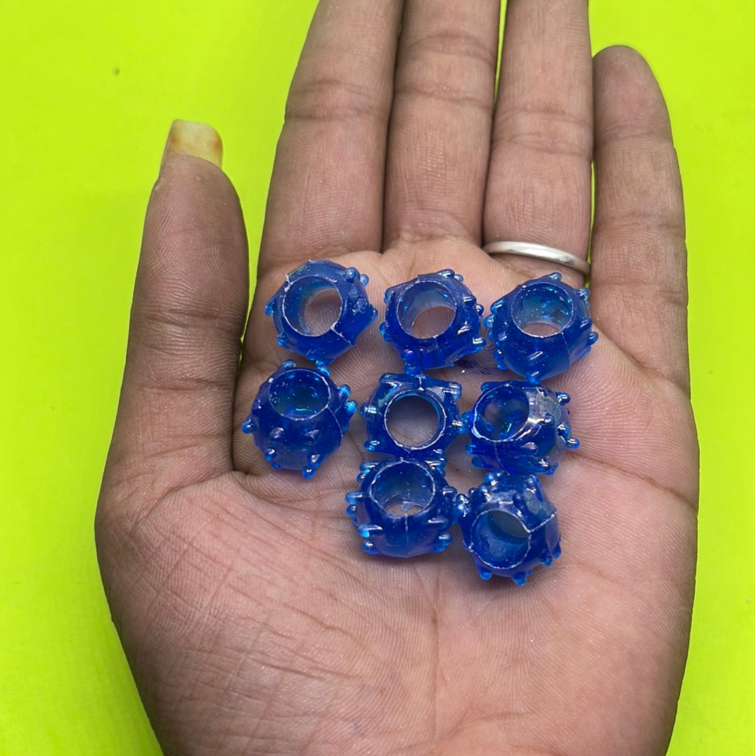 Acrylic blue  color small beads -100g 1