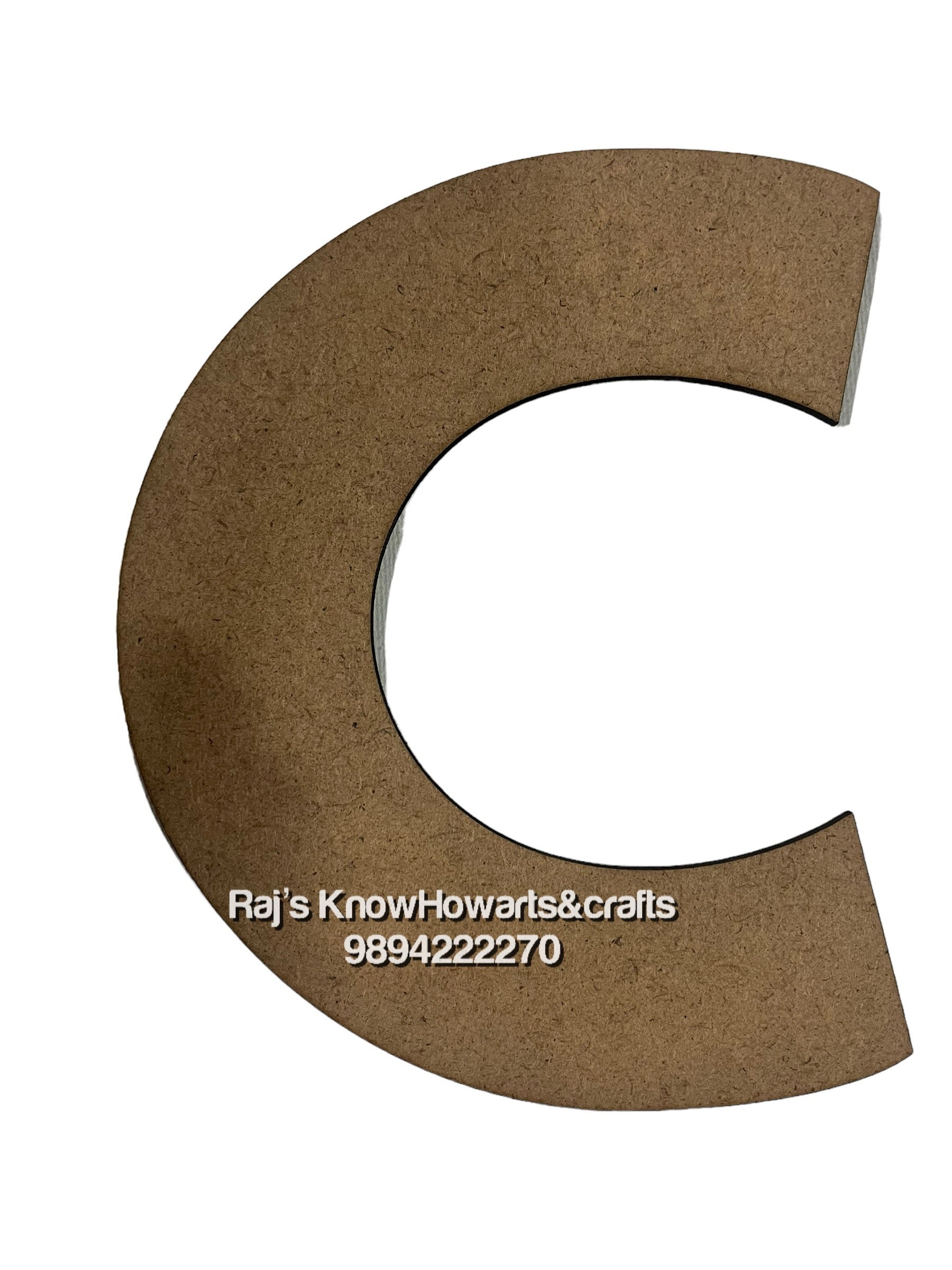 C-6inch 3d Mdf cutout alphabet