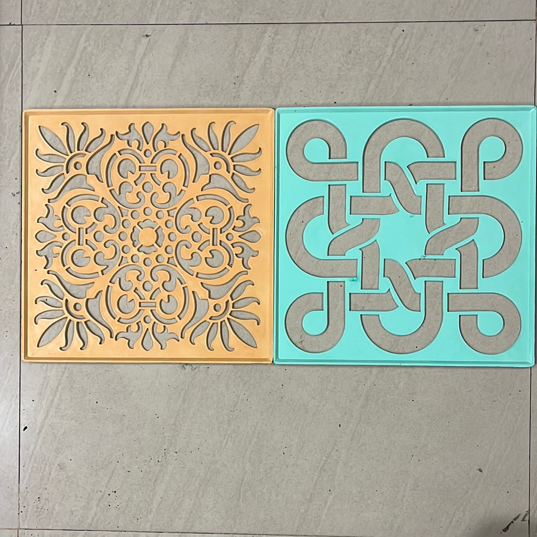 Rangoli stencil design 9 in 1