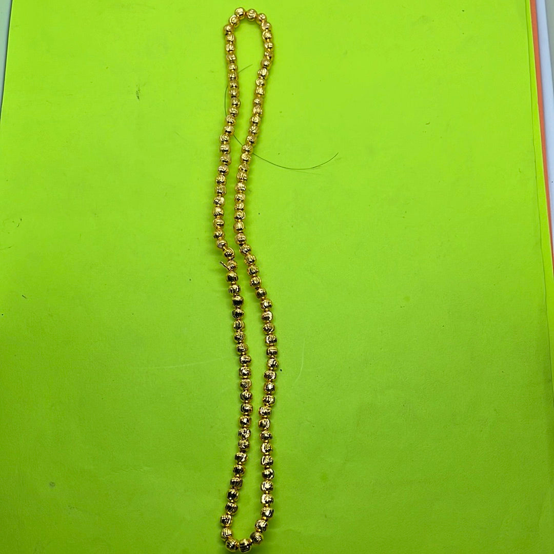 3mm Brass faceted Round Golden Beads