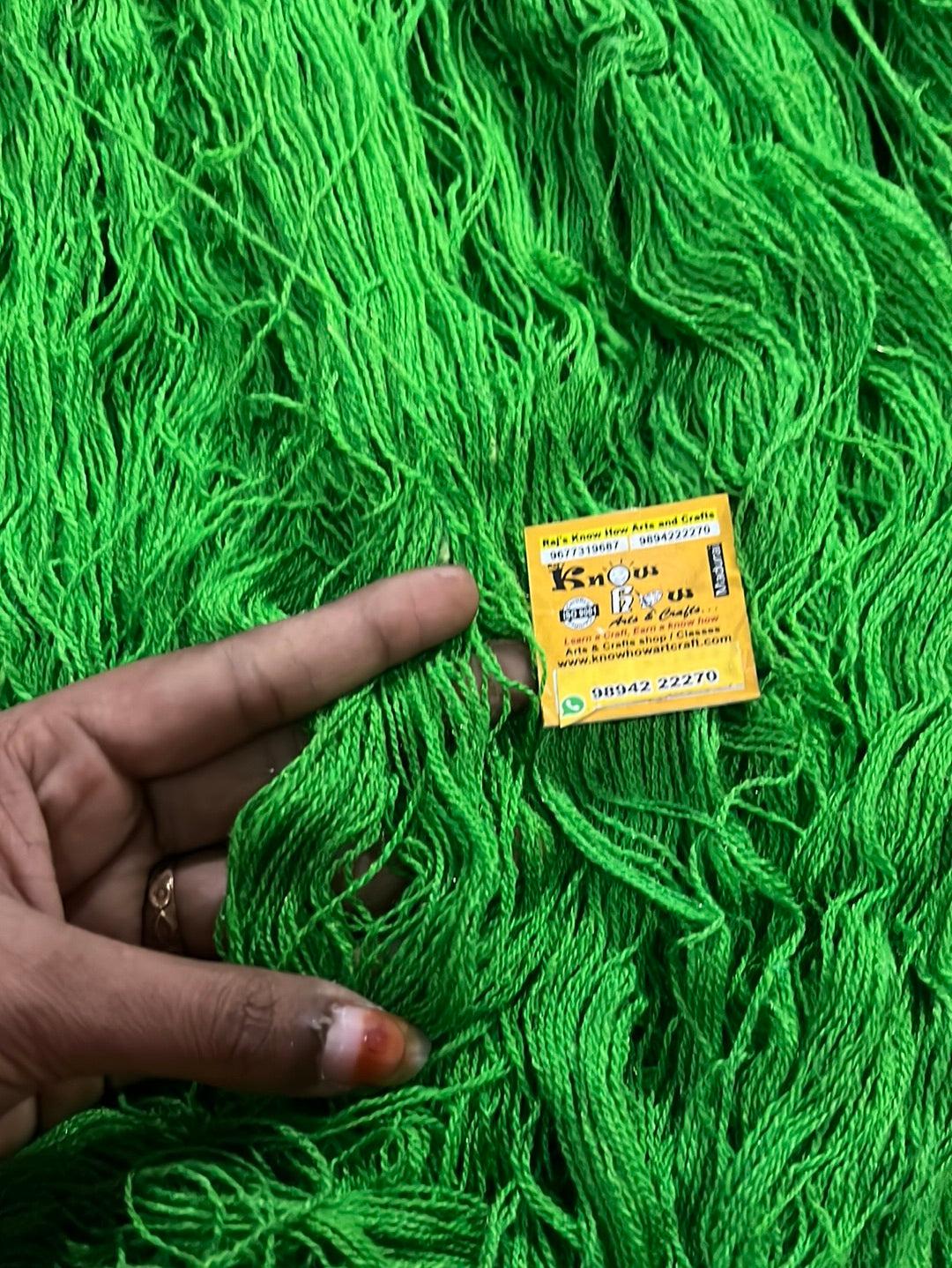 Light green Woolen thread - 200 g