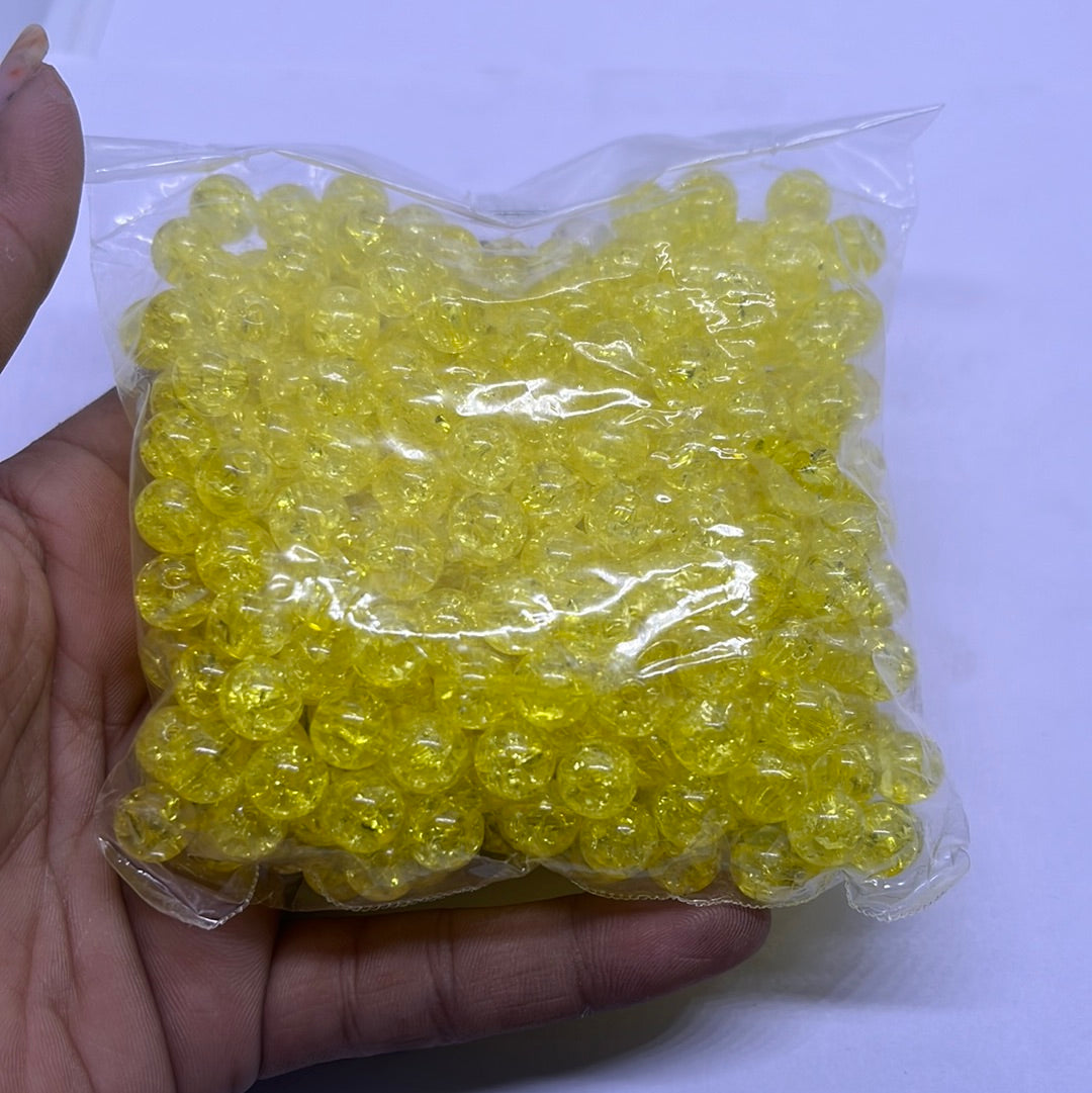 Acrylic  plastic   small beads -50g in a pack 3