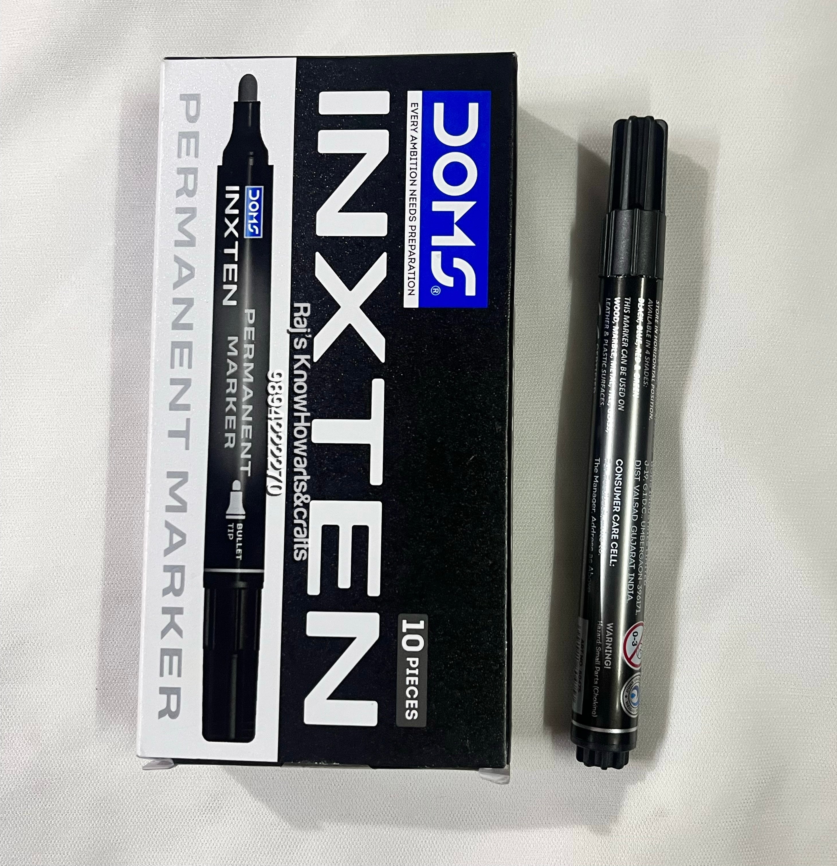 Doms Inxten permanent marker Black  -2 pc