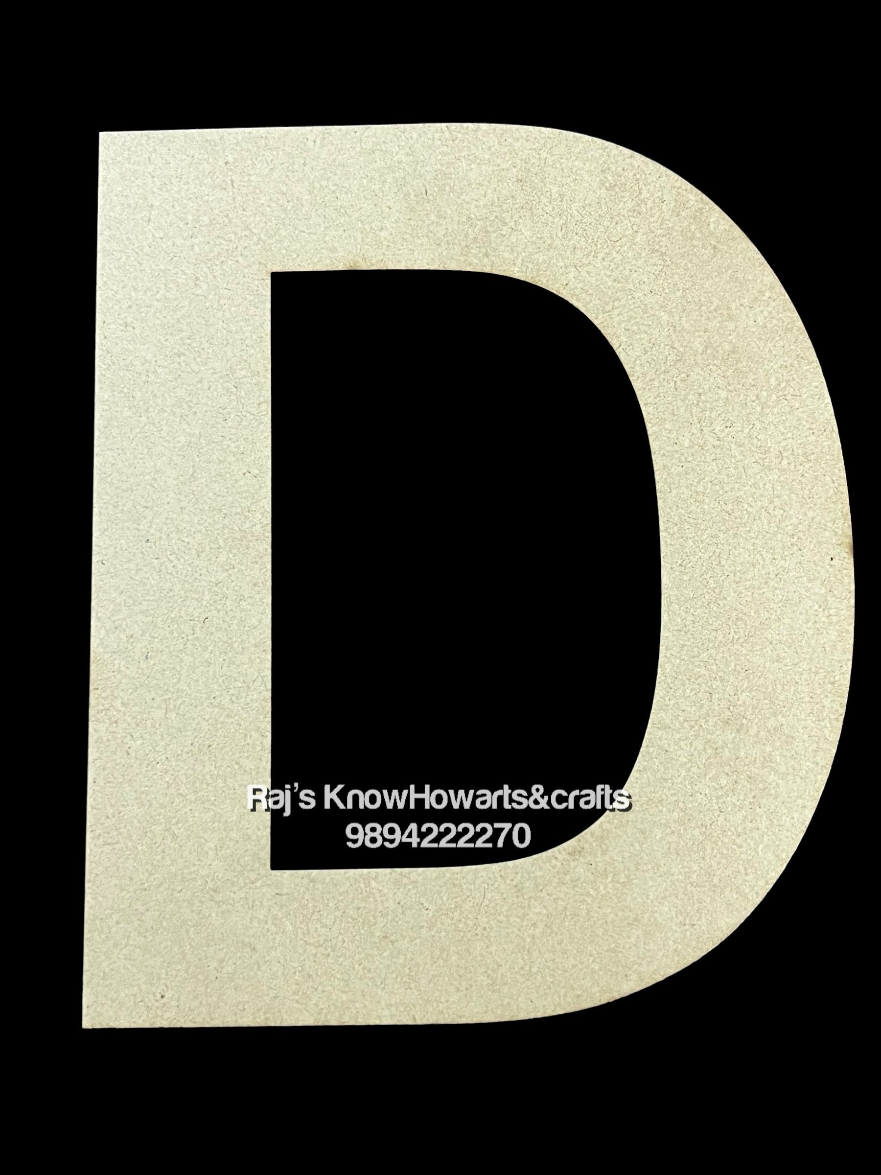 D-6 inch plain cutout alphabet