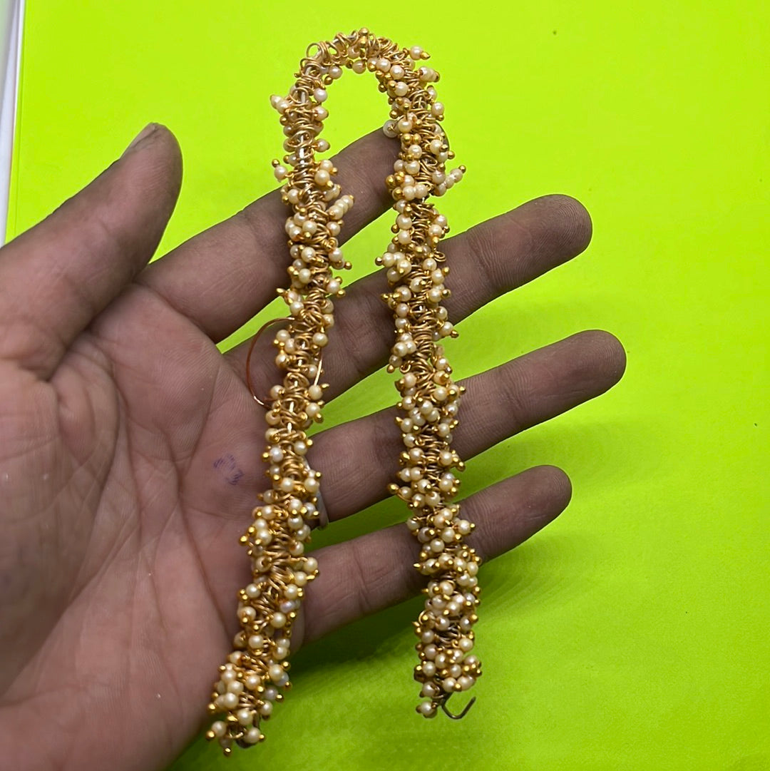 2mm pearl Lorial Beads jhumki