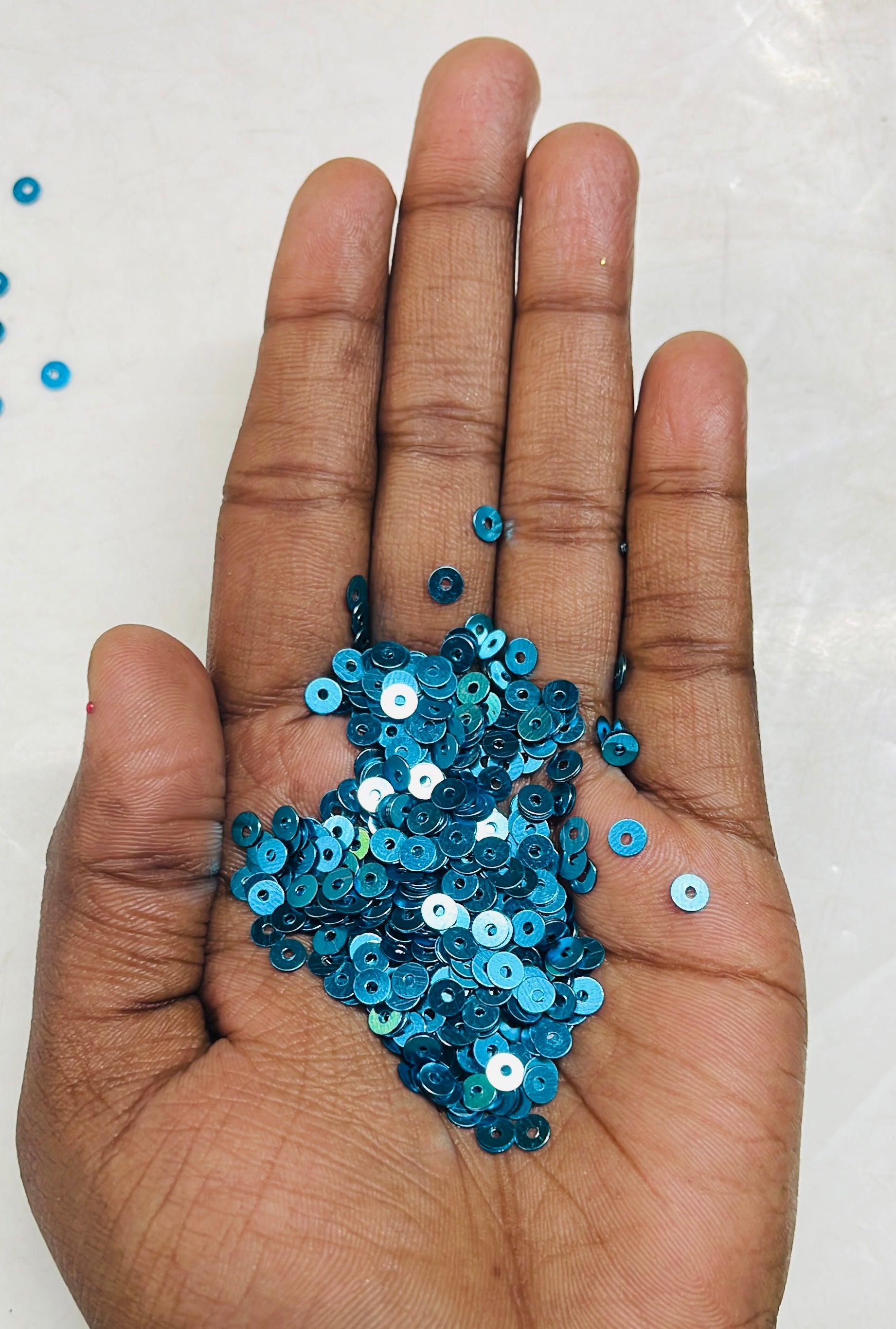 4mm flat sequence blue colour 100g-1pack/555C