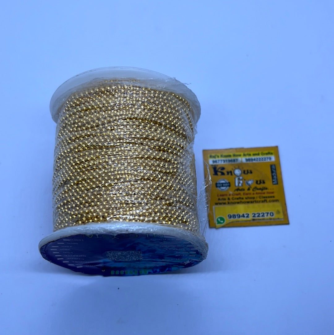 SGold ball chain size 0 100 meter roll