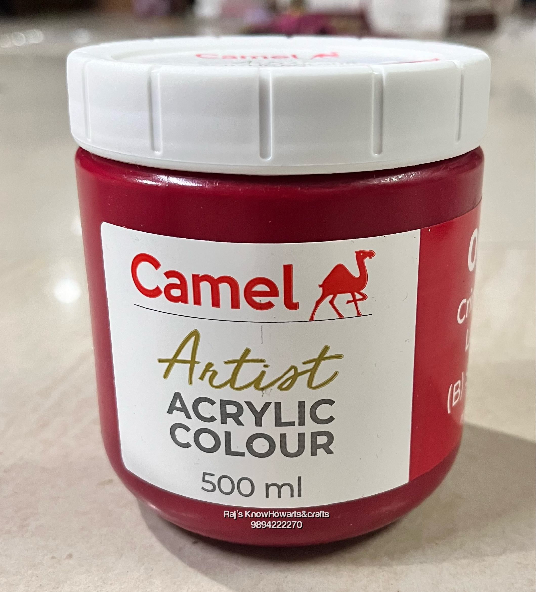 Camel Artist Acrylic Color 500 ml - crimson