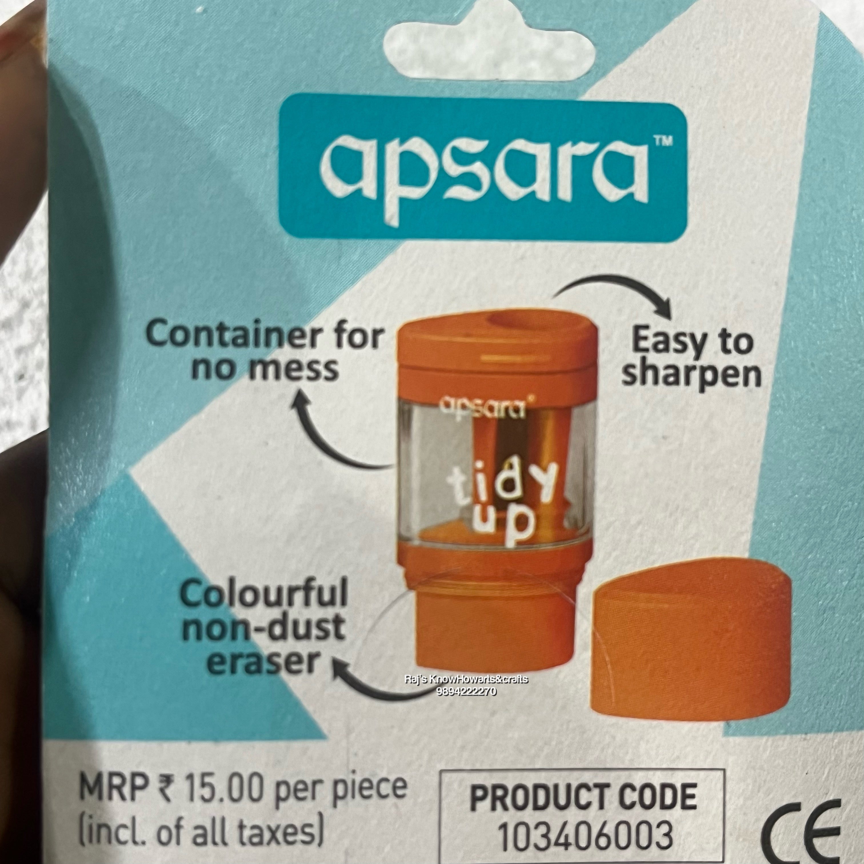 Apsara Tidy up Eraser & sharpener 2 in 1 - 1 pc