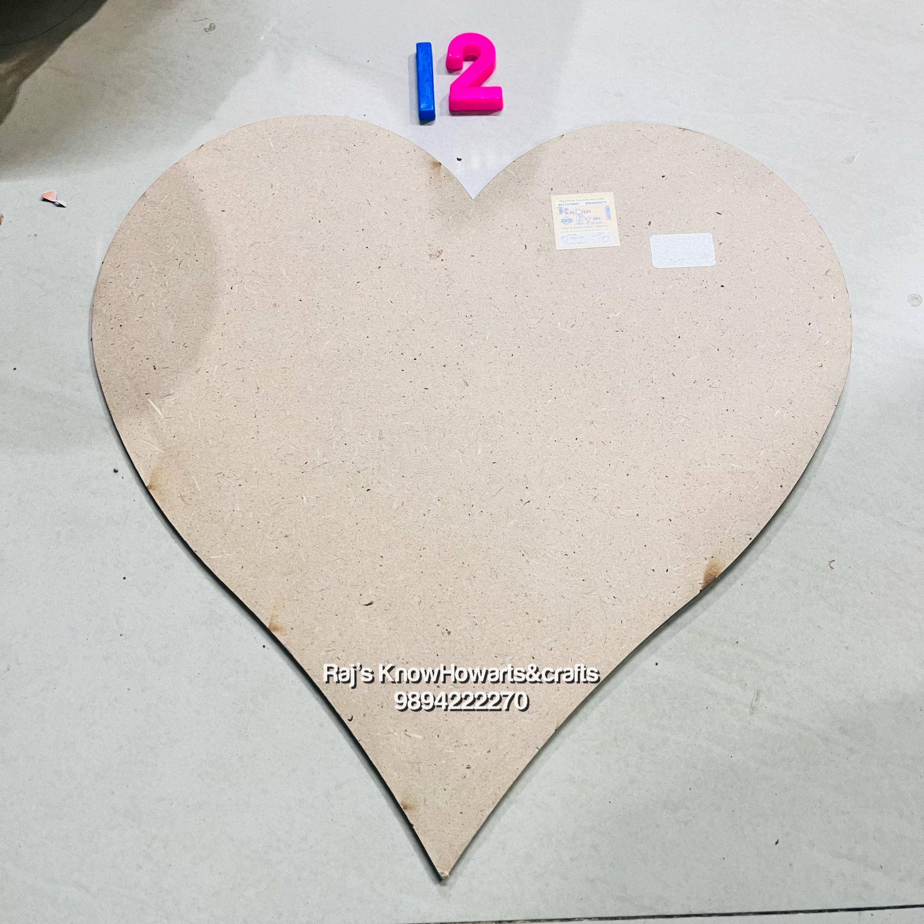 MDF board Heart 12 inch