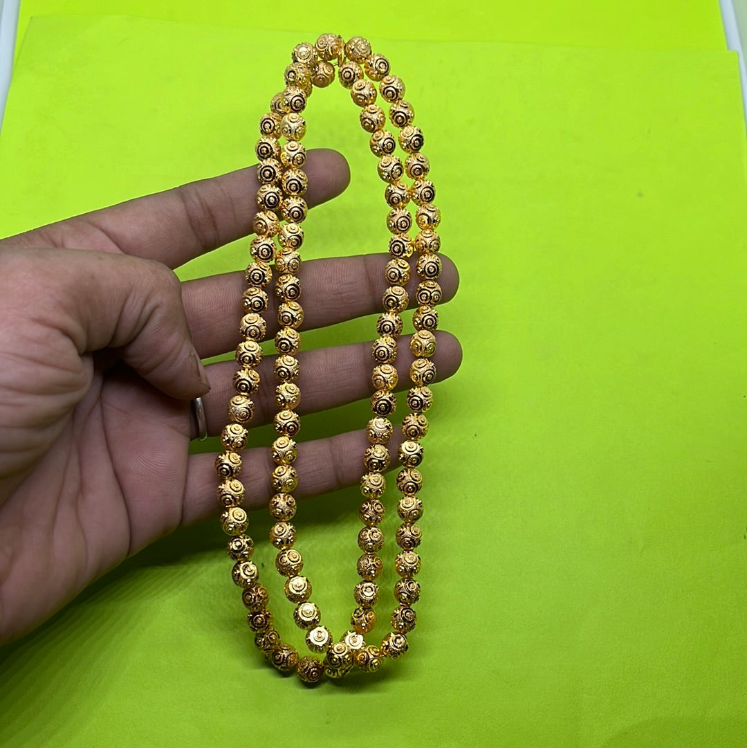 6mm Brass faceted Round Golden Beads