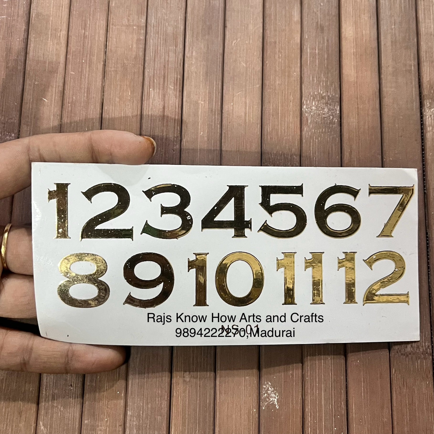 Resin Number Stickers